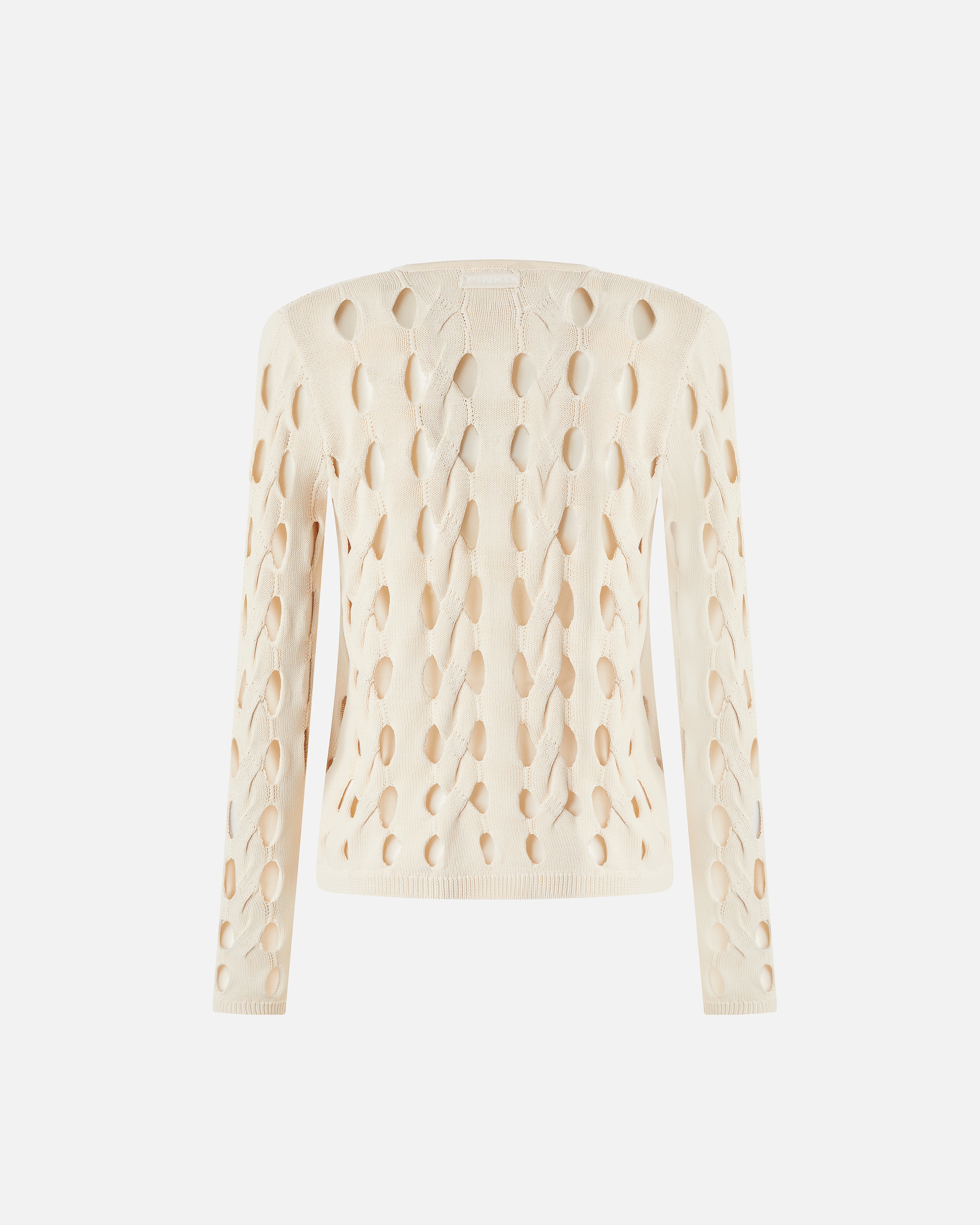 SHORT CARDIGAN IN PERFORATED KNIT - 2