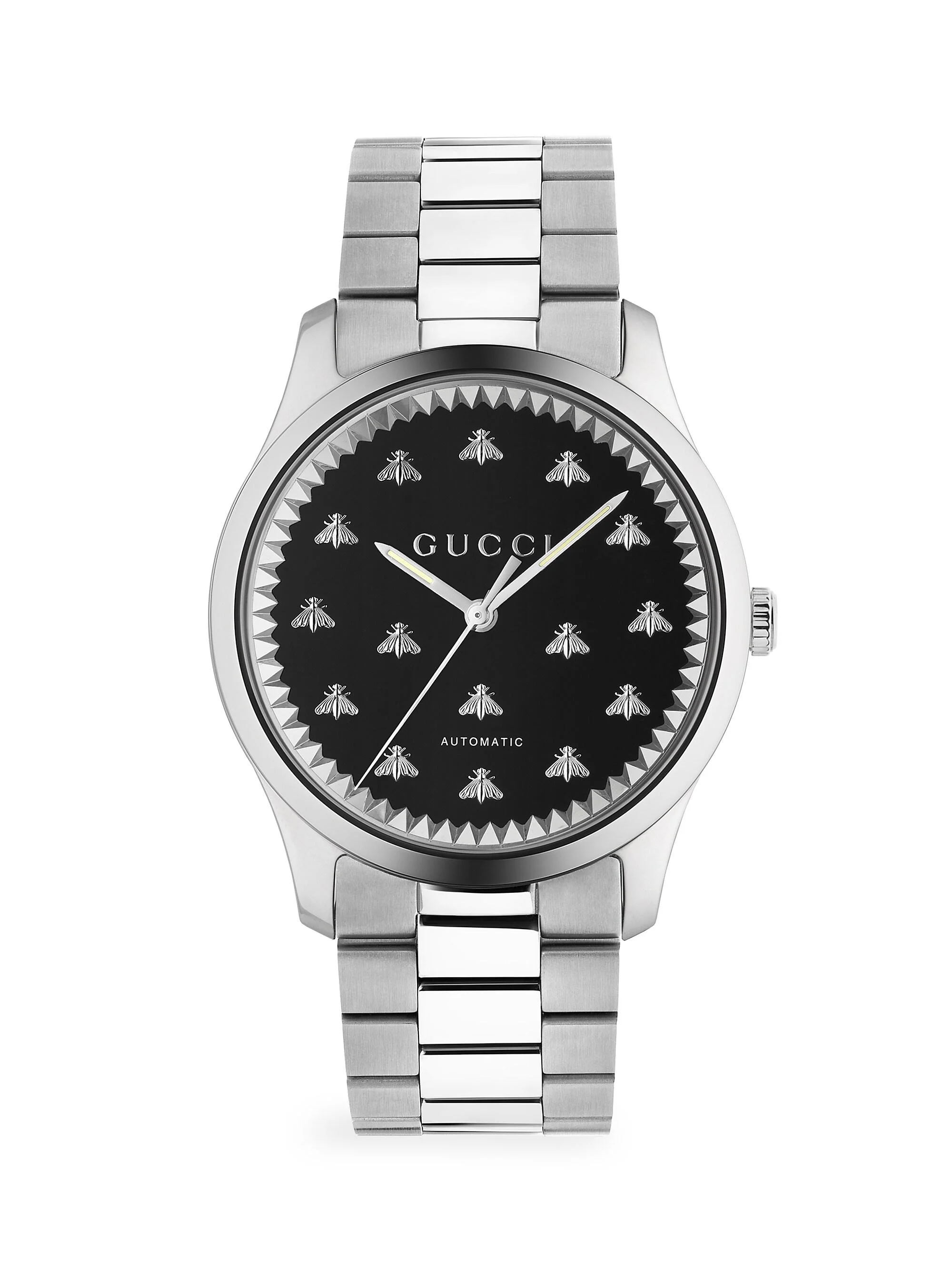 Men's G-Timeless Automatic Stainless Steel & Genuine Black Onyx Bracelet Watch - 1