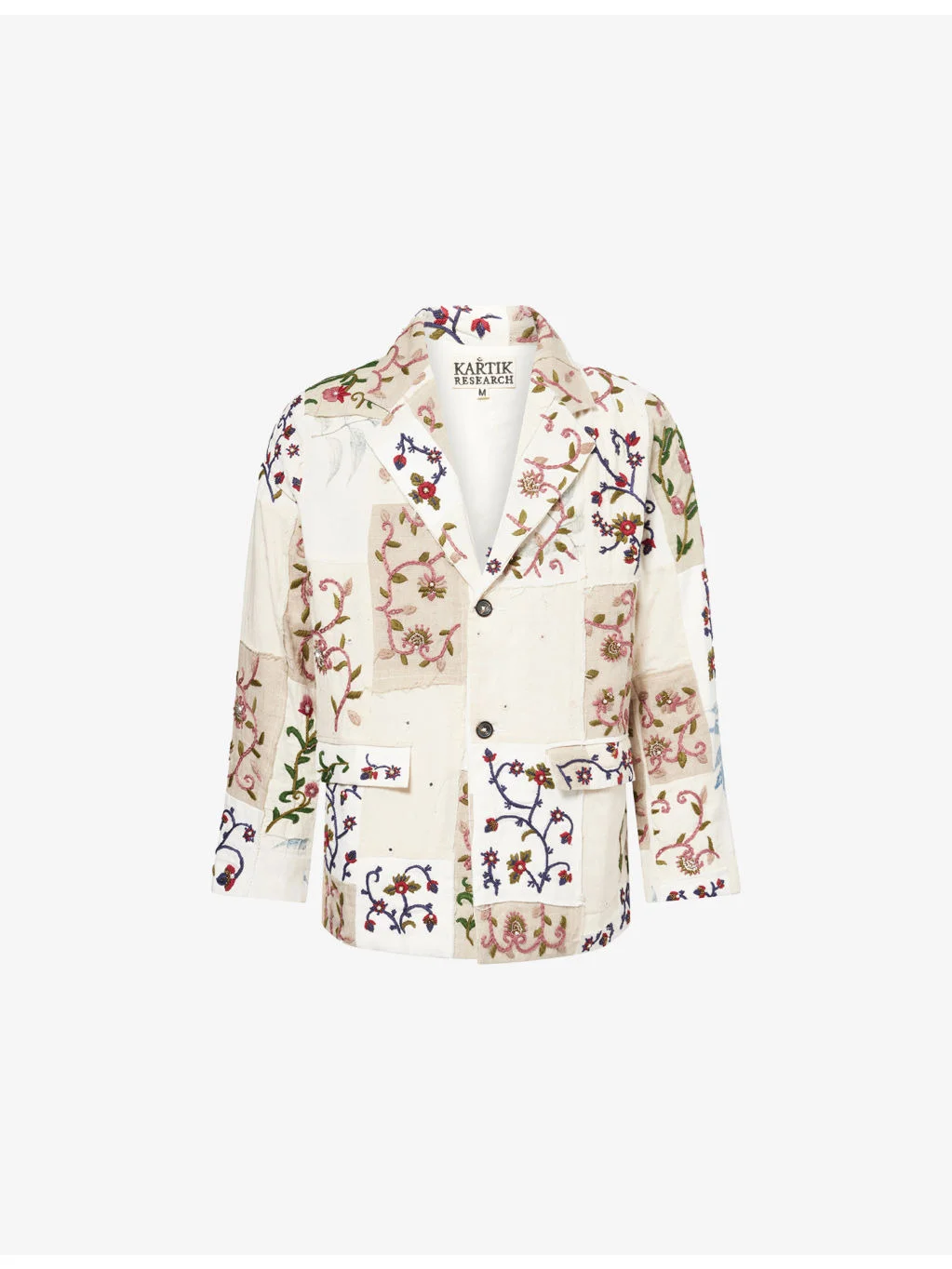 Chintz Floral-Embroidered Cotton Blazer - 1