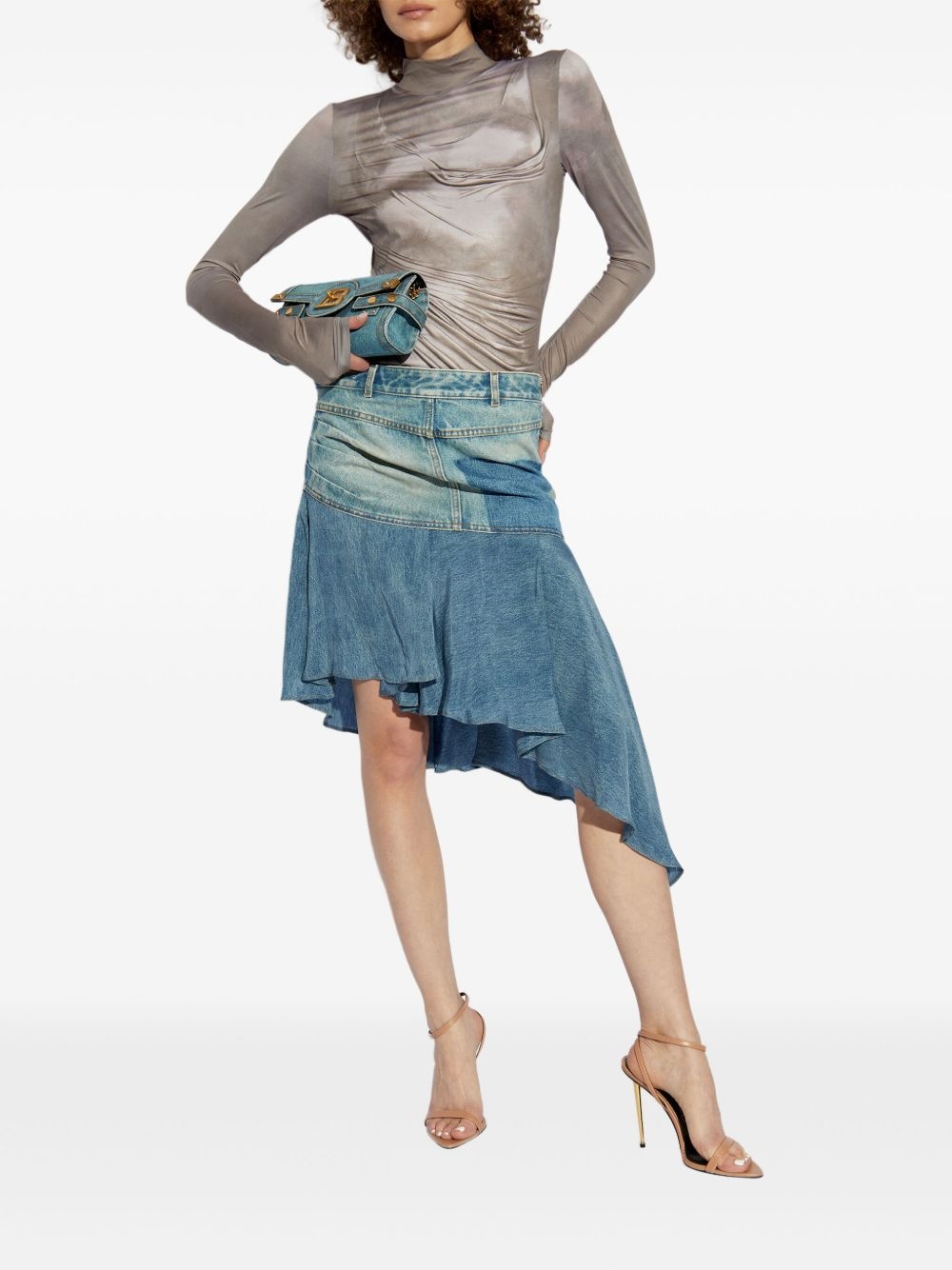 asymmetric midi skirt - 2