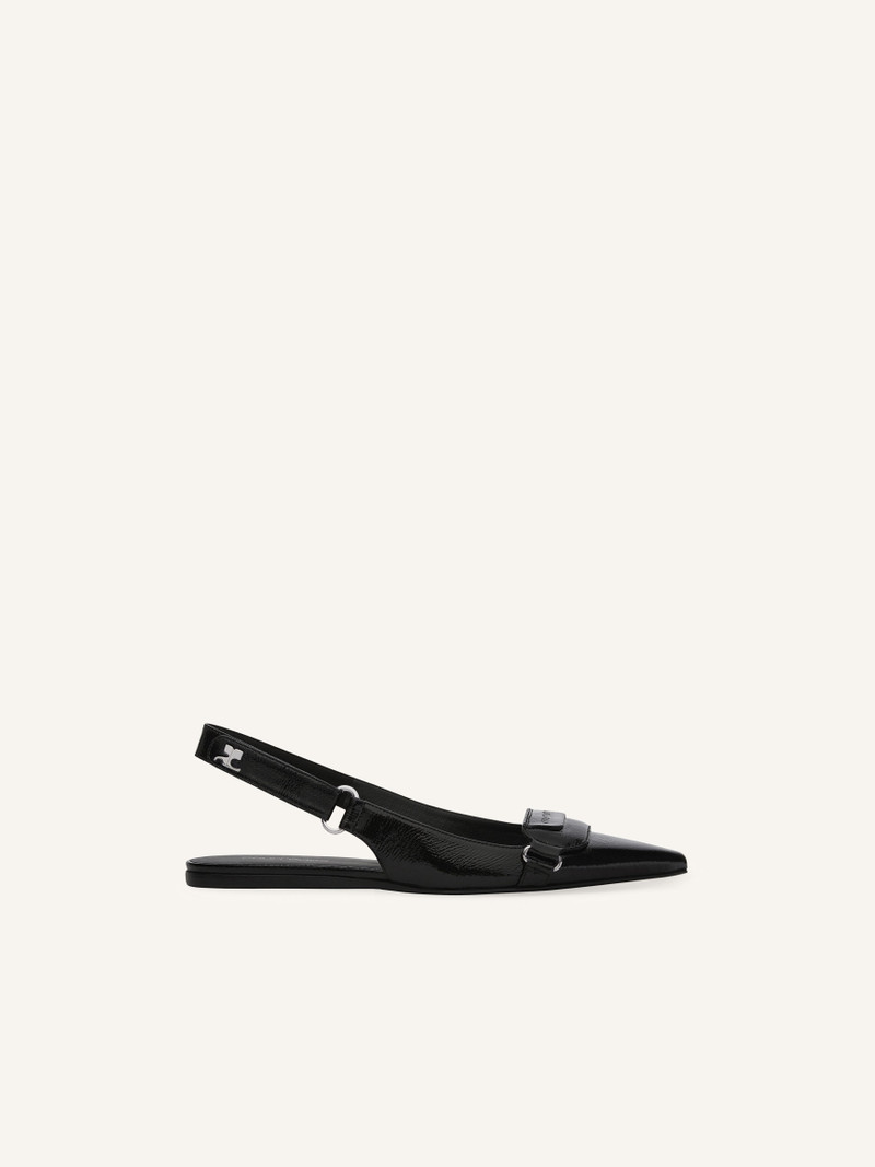 RACER VINYL SLINGBACK BALLERINAS 1