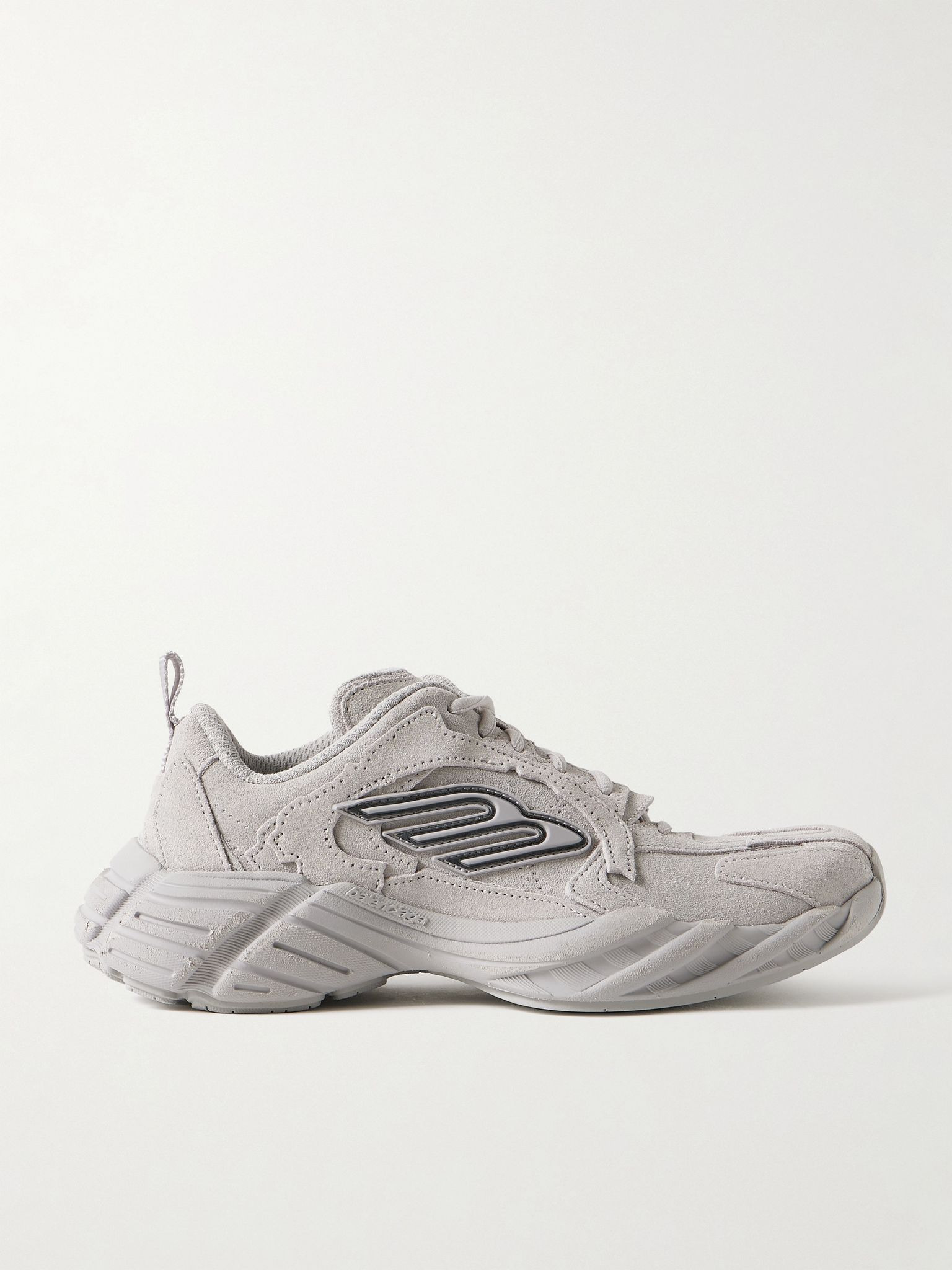 Monday rubber-trimmed leather sneakers Gray - 1