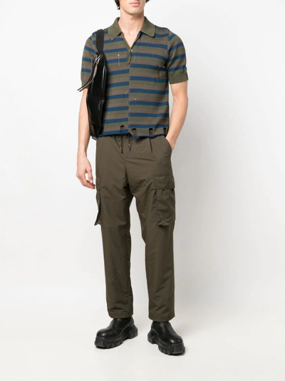 sacai drawstring-waist cargo trousers outlook