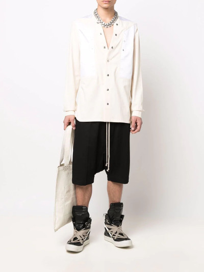 Rick Owens drop-crotch cotton shorts outlook