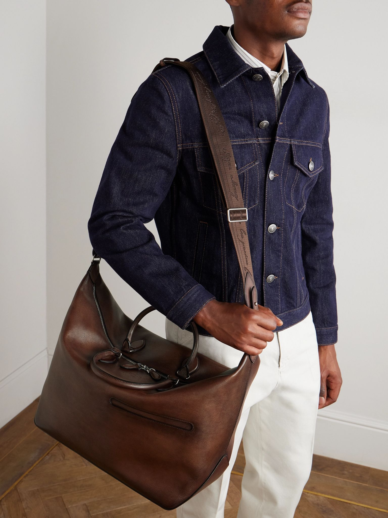 Toujours Venezia Leather Weekend Bag Brown - 2