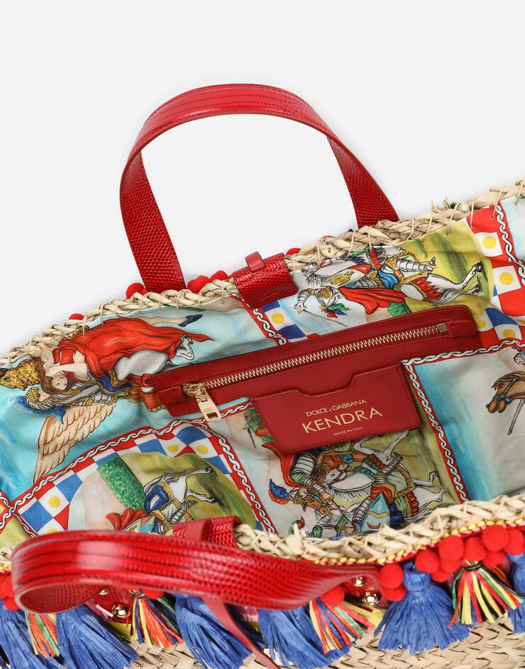 Straw Kendra coffa bag with embroidery - 5