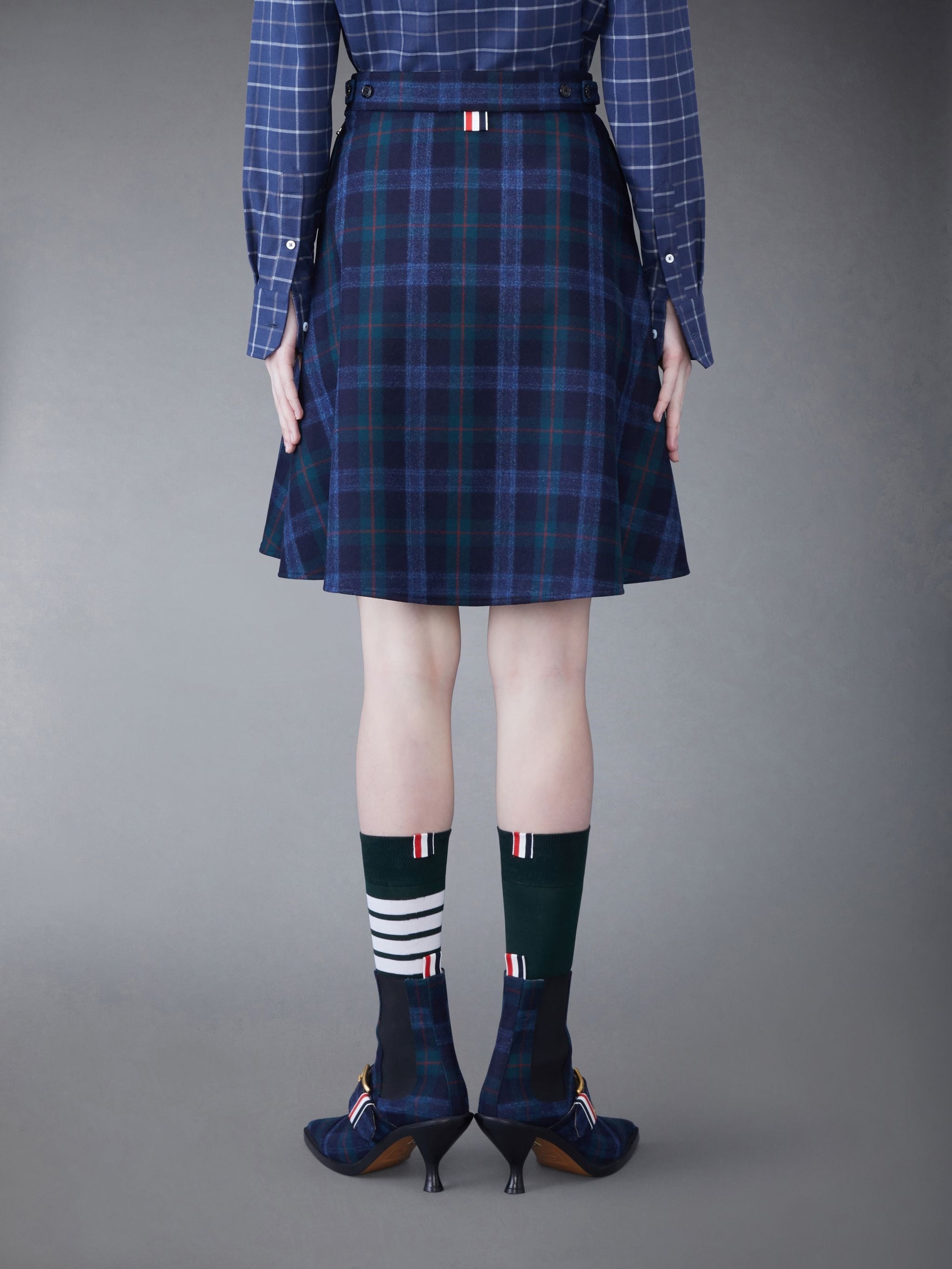 Tartan Flannel Side Tab Skirt - 3