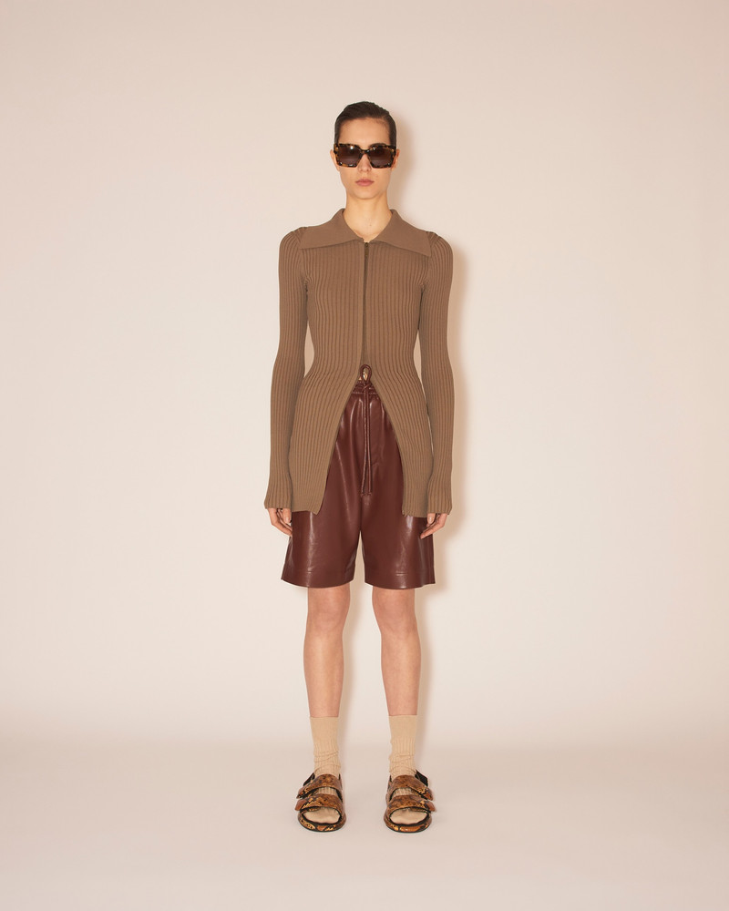 Nanushka MARDI - Button through long sleeve cardigan - Khaki outlook