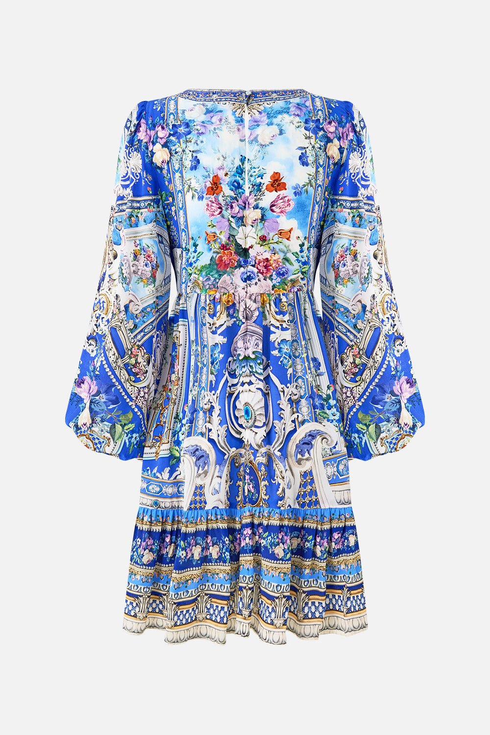 SHORT TIE FRONT BLOUSON DRESS - 2