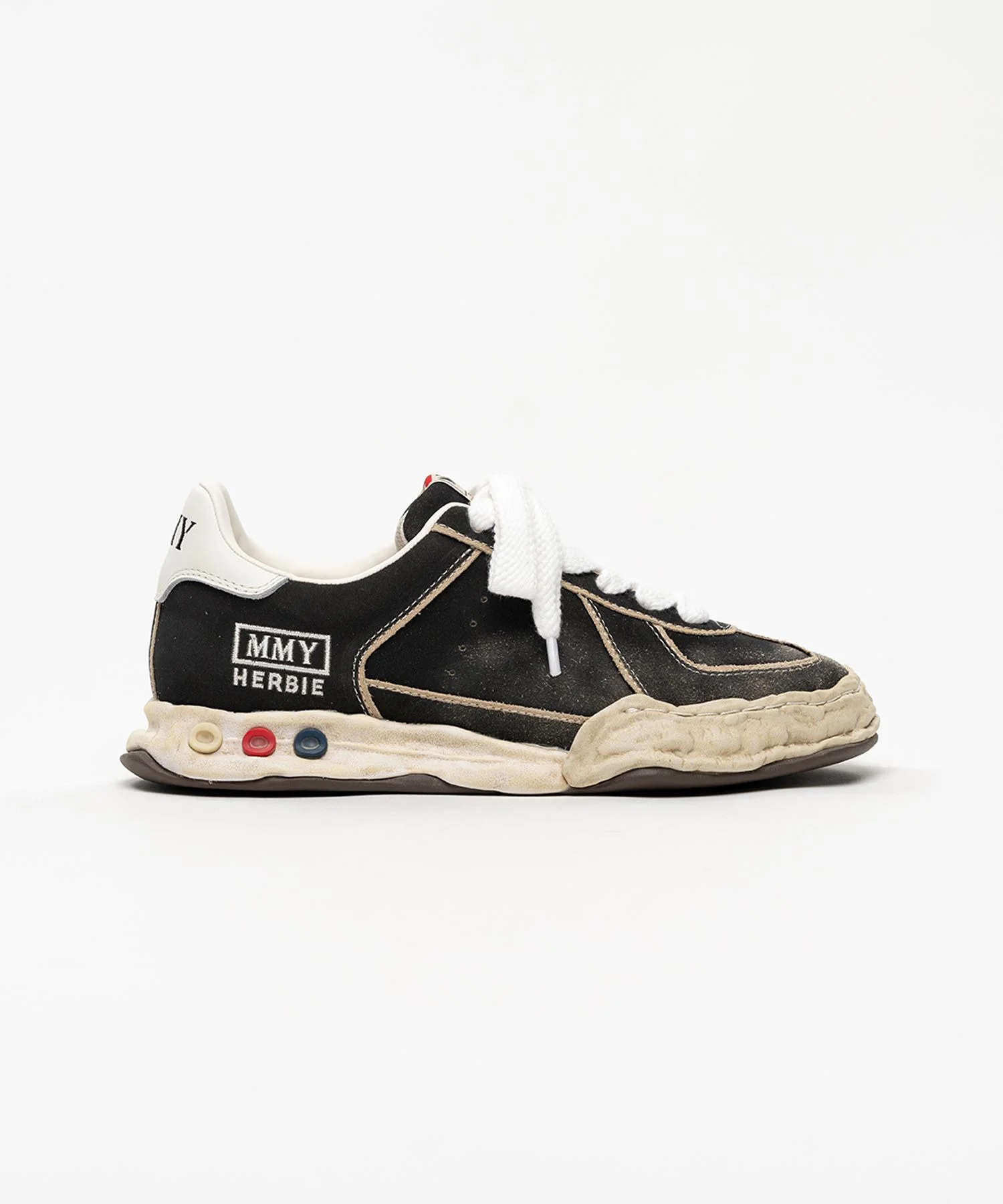 "HERBIE" OG Sole Overdyed Suede Low-top Sneakers - 1