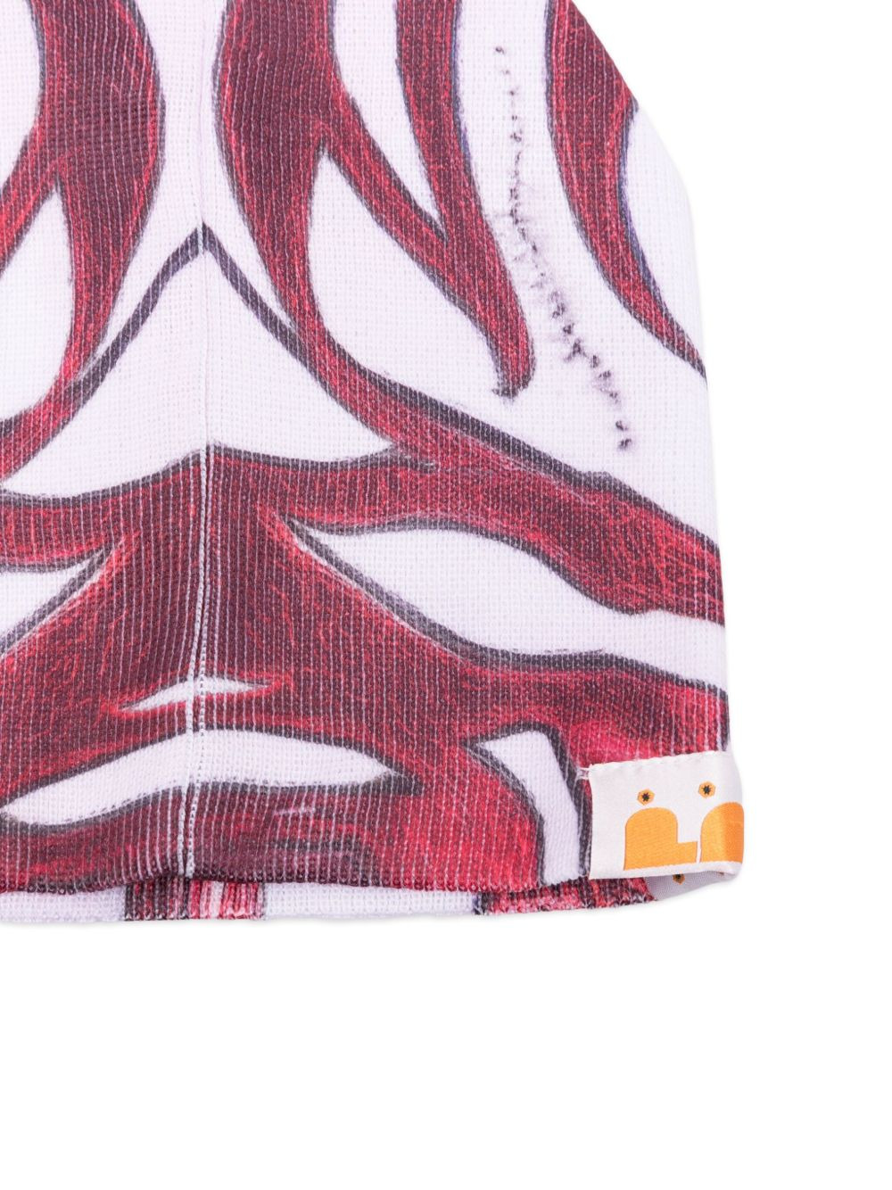 wrestling-mask print beanie hat - 2