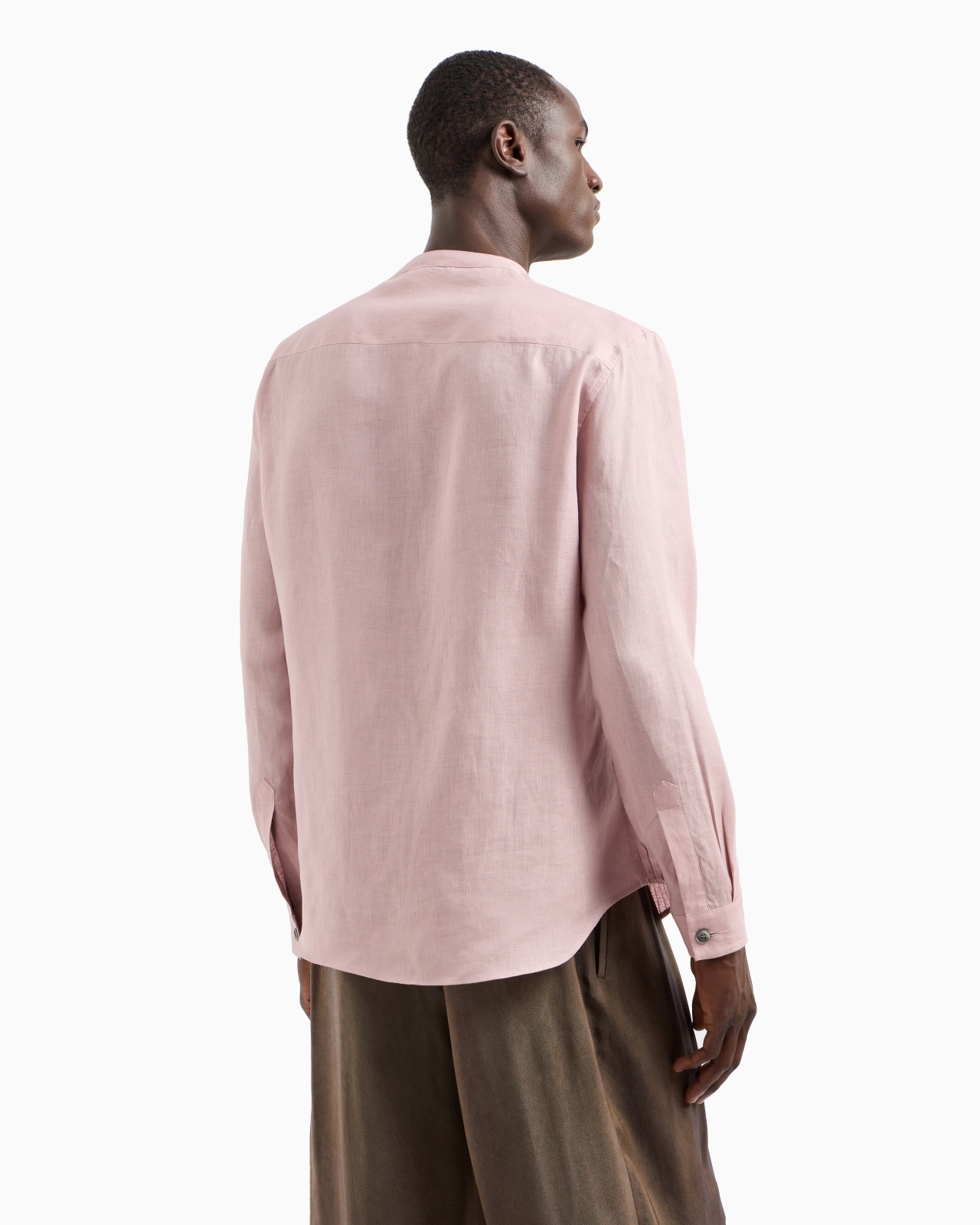 REGULAR-FIT LINEN SHIRT WITH FRONT RIBS - 3