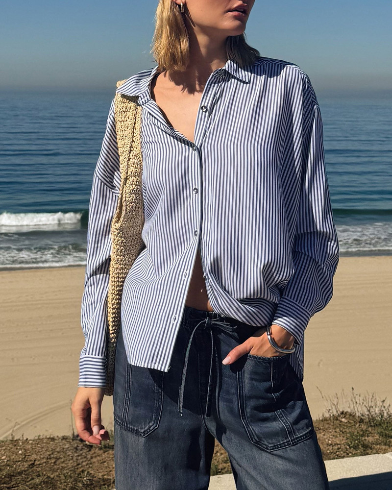 Splendid Ella Stripe Button Down outlook