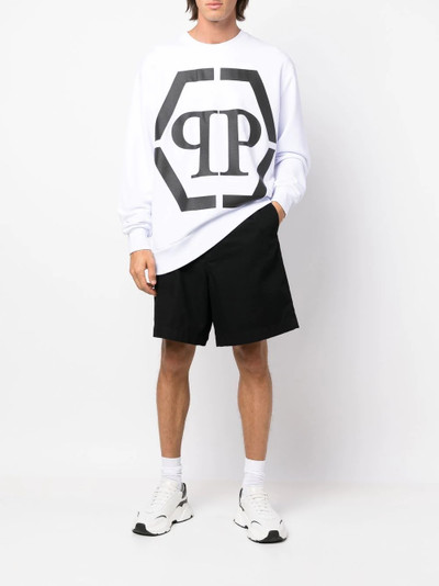 PHILIPP PLEIN logo-print long-sleeve sweatshirt outlook