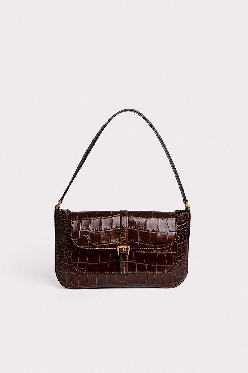 Miranda Nutella Croco Embossed Leather 1