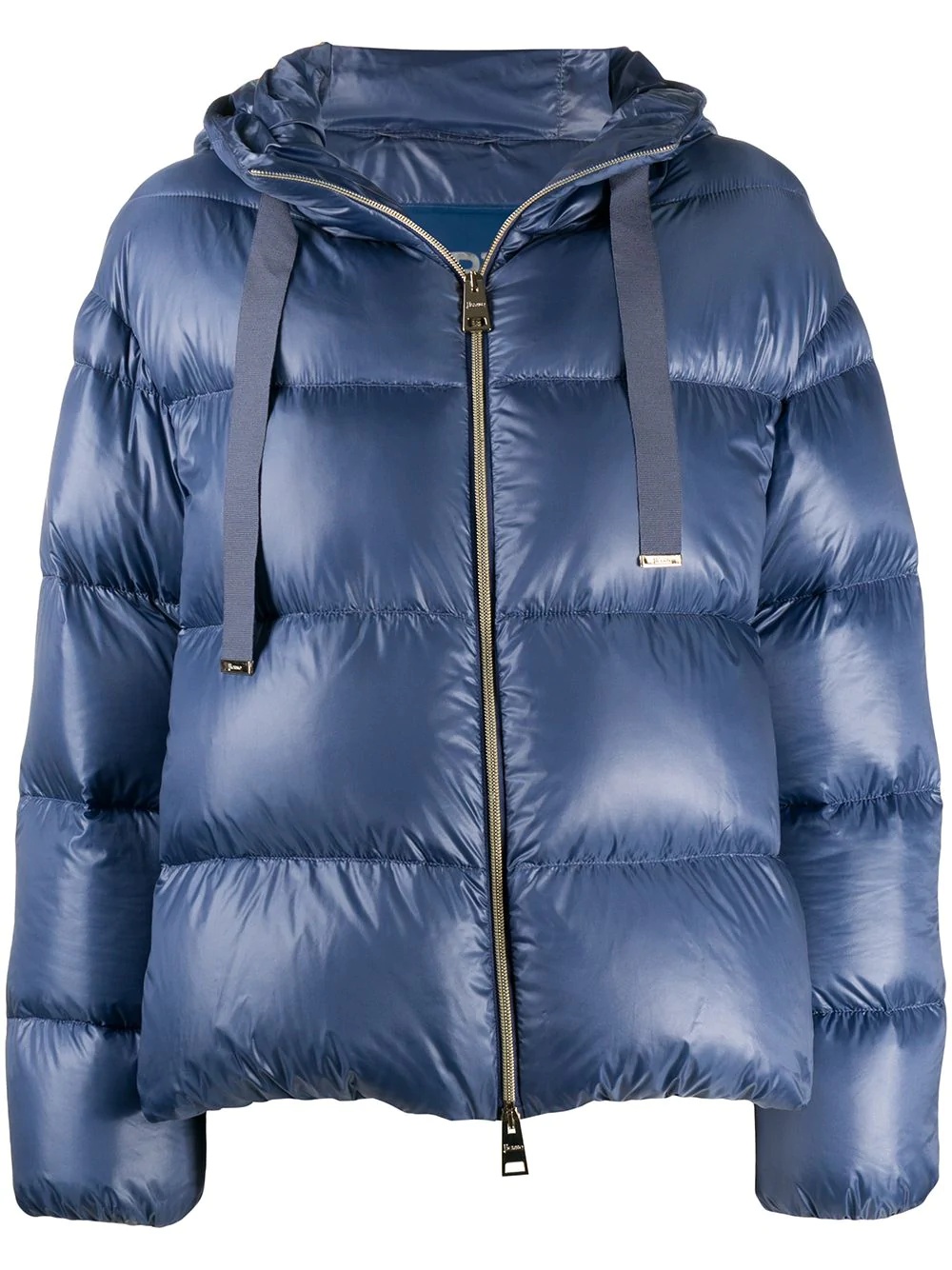 metallic quilted puffer jacket - 1