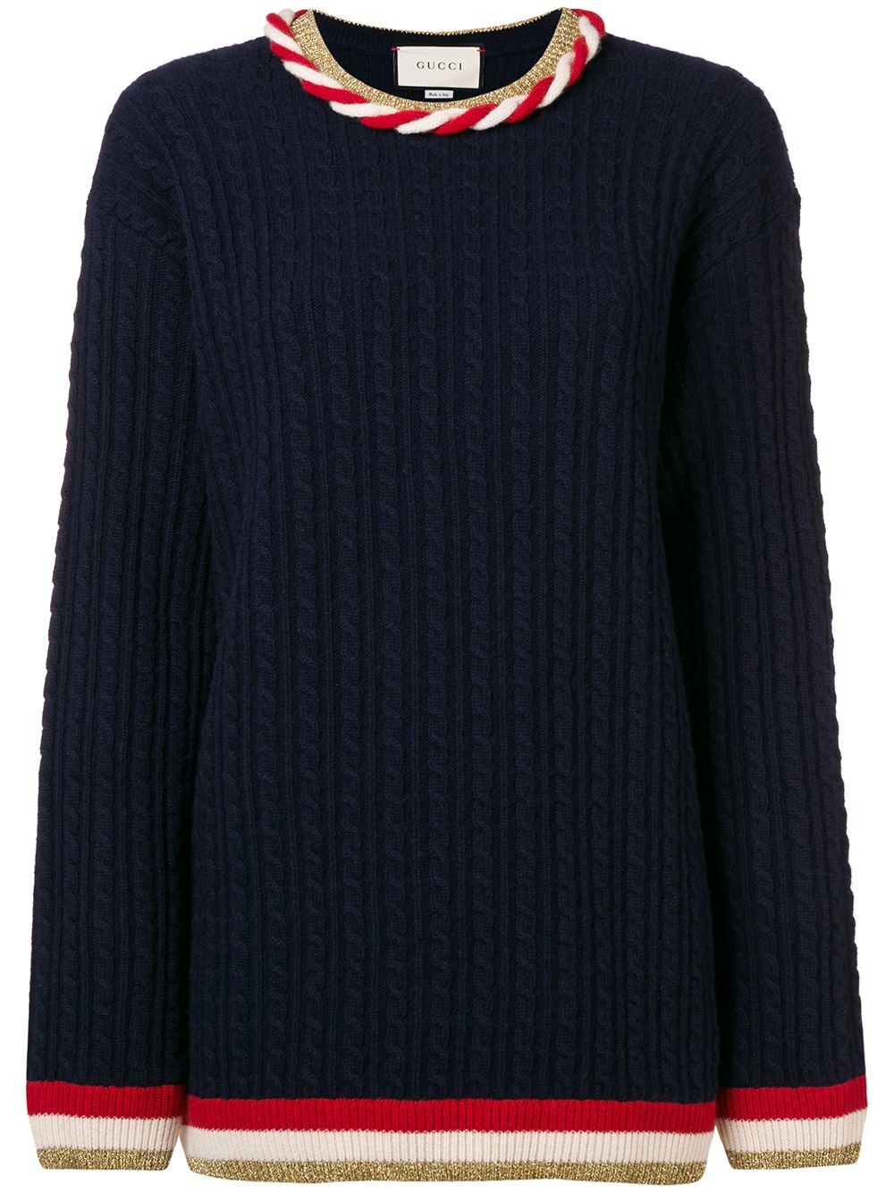 cable knit jumper - 1