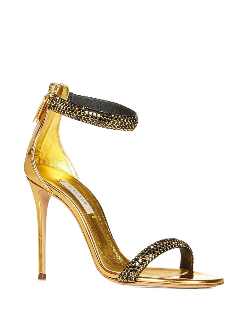 CASADEI 100mm crystal-embellished sandals outlook