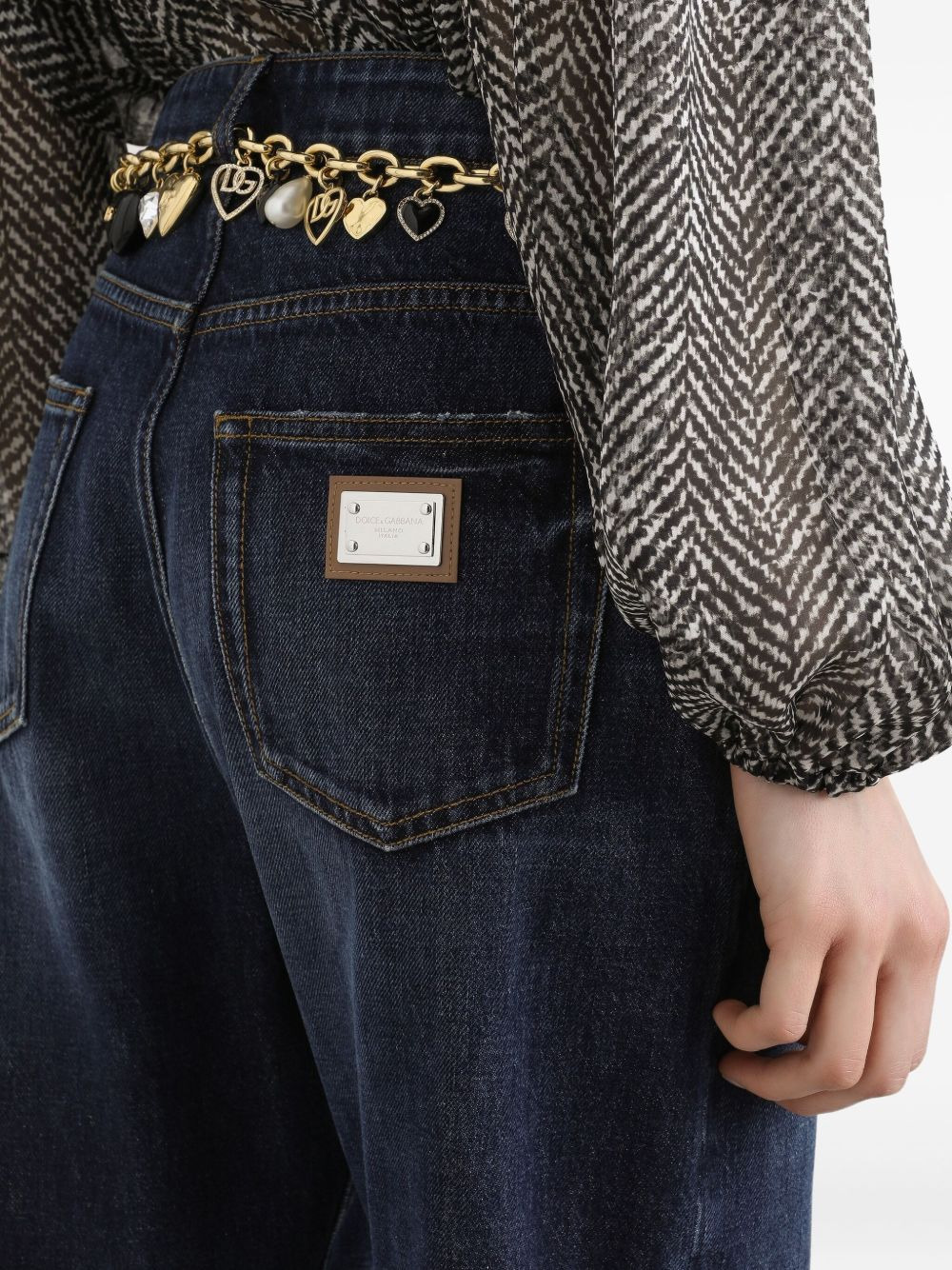 logo-plaque jeans - 5