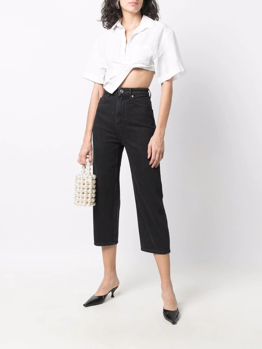 straight-leg cropped jeans - 2