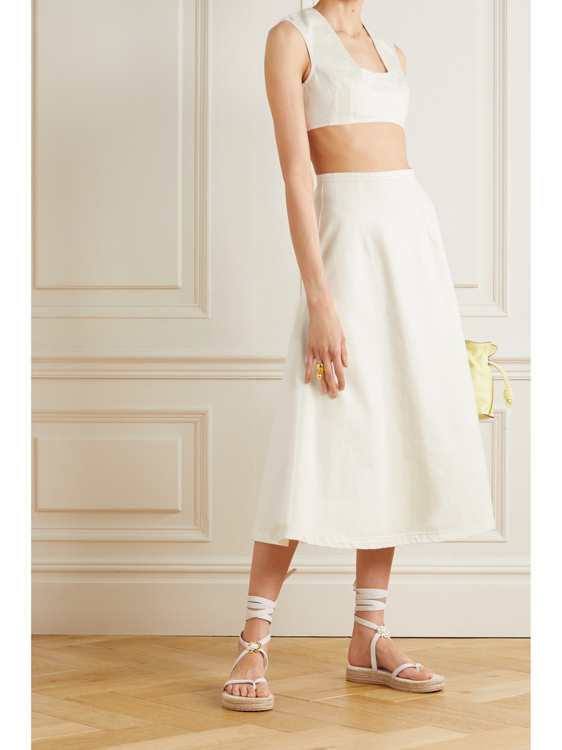 EMILIA WICKSTEAD Saffa Cropped Denim Top outlook