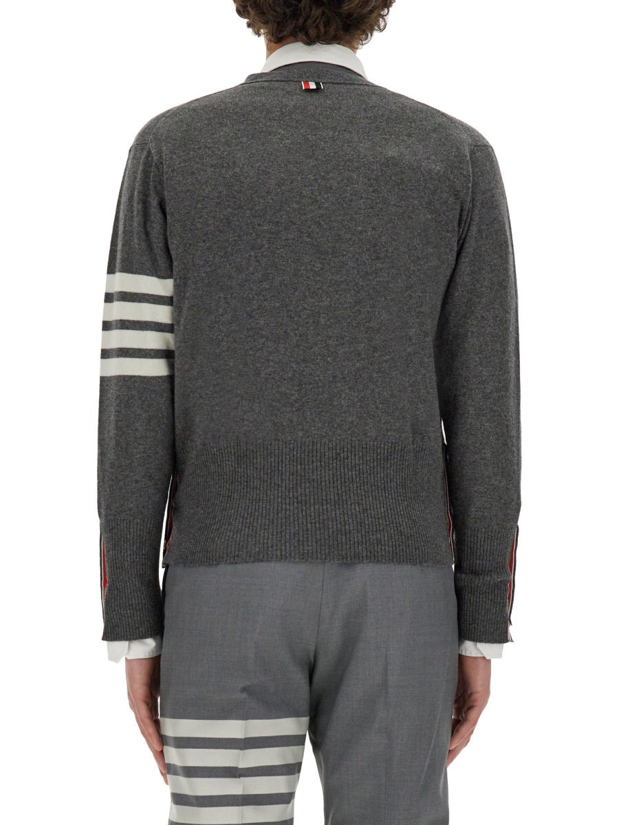 Thom Browne Men V-Neck Cardigan - 7