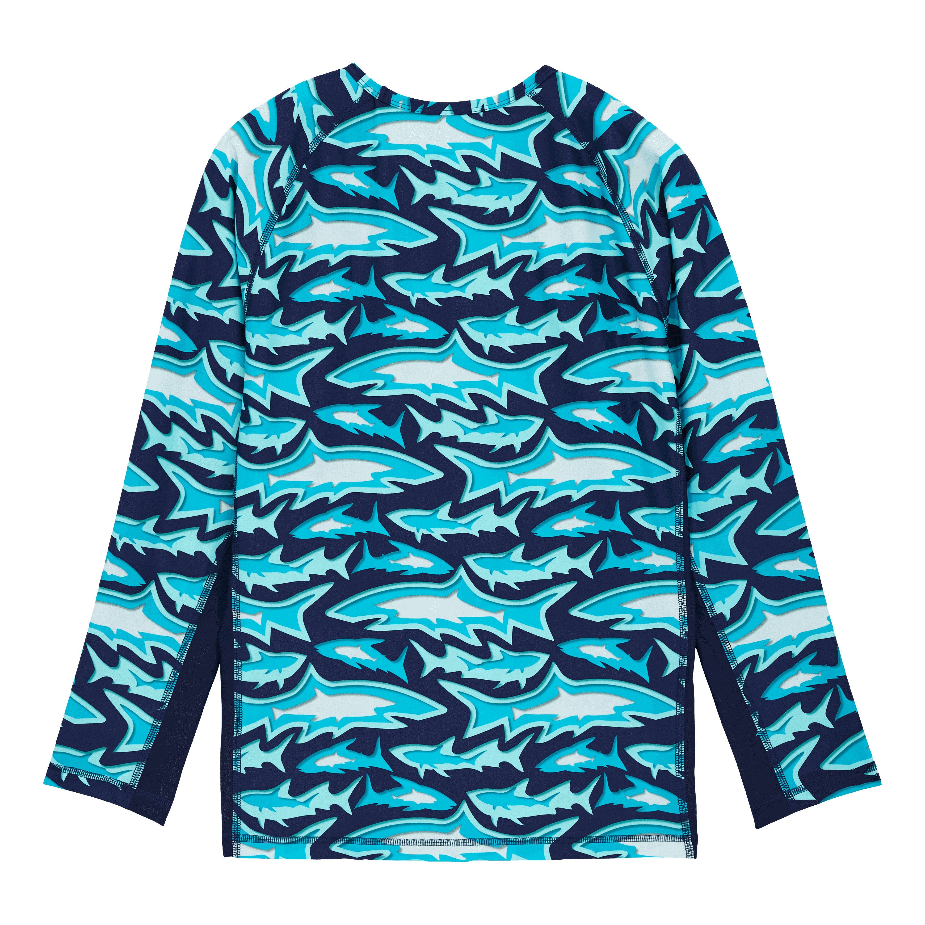 Men Long Sleeves Rashguard Requins 3D - 2
