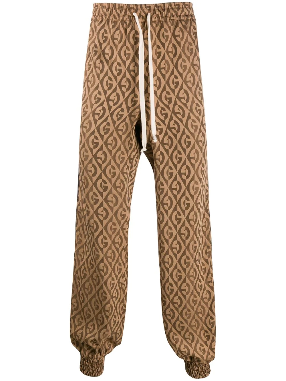 diamond checkered g track trousers - 1