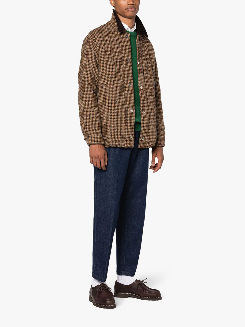 Mackintosh TEEMING BROWN CHECK WOOL QUILTED COACH JACKET outlook