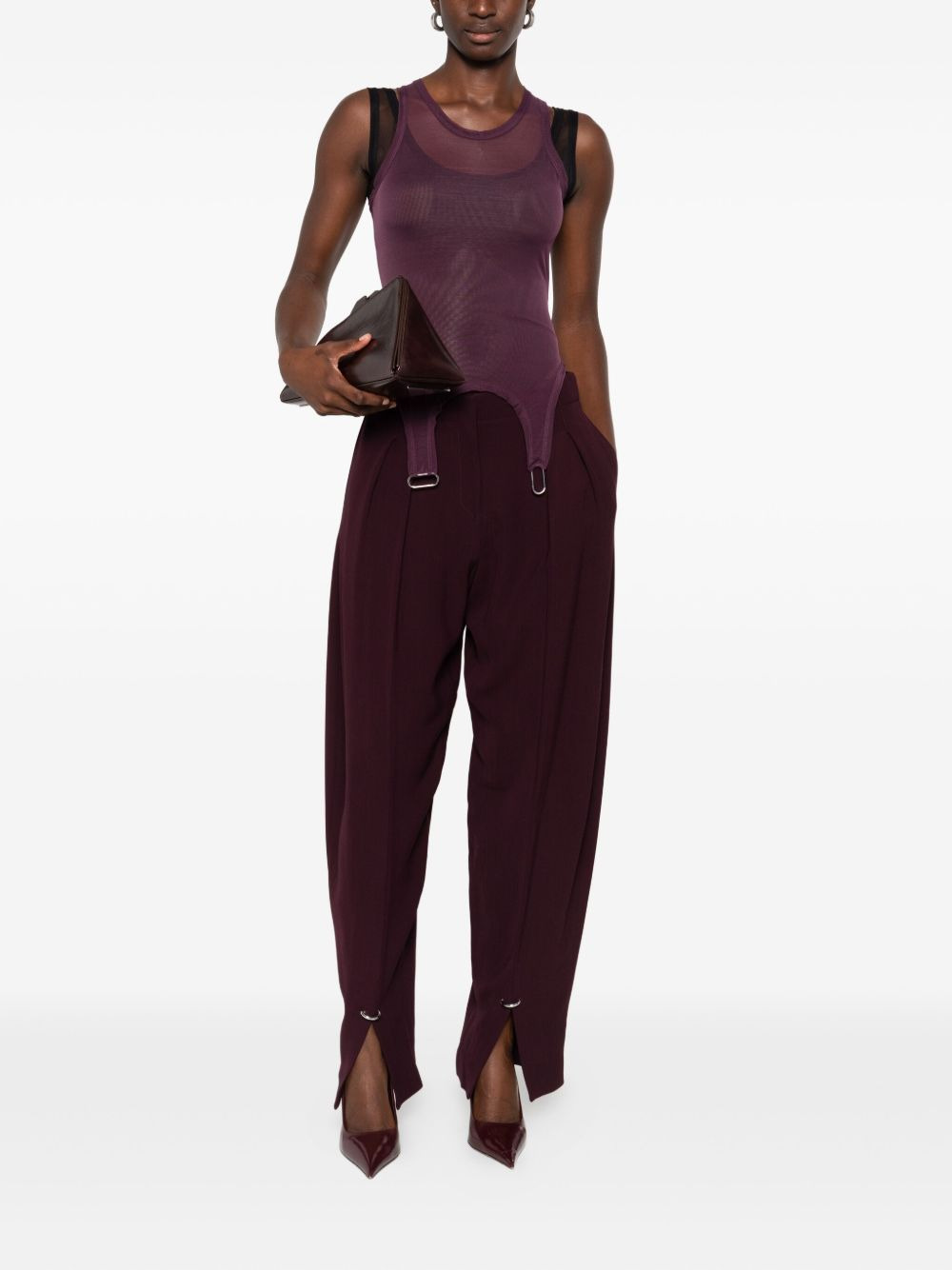 mesh layered bodysuit - 2