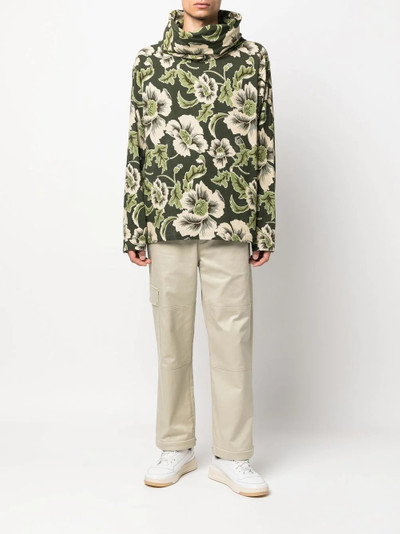 KENZO floral-print roll neck sweatshirt outlook