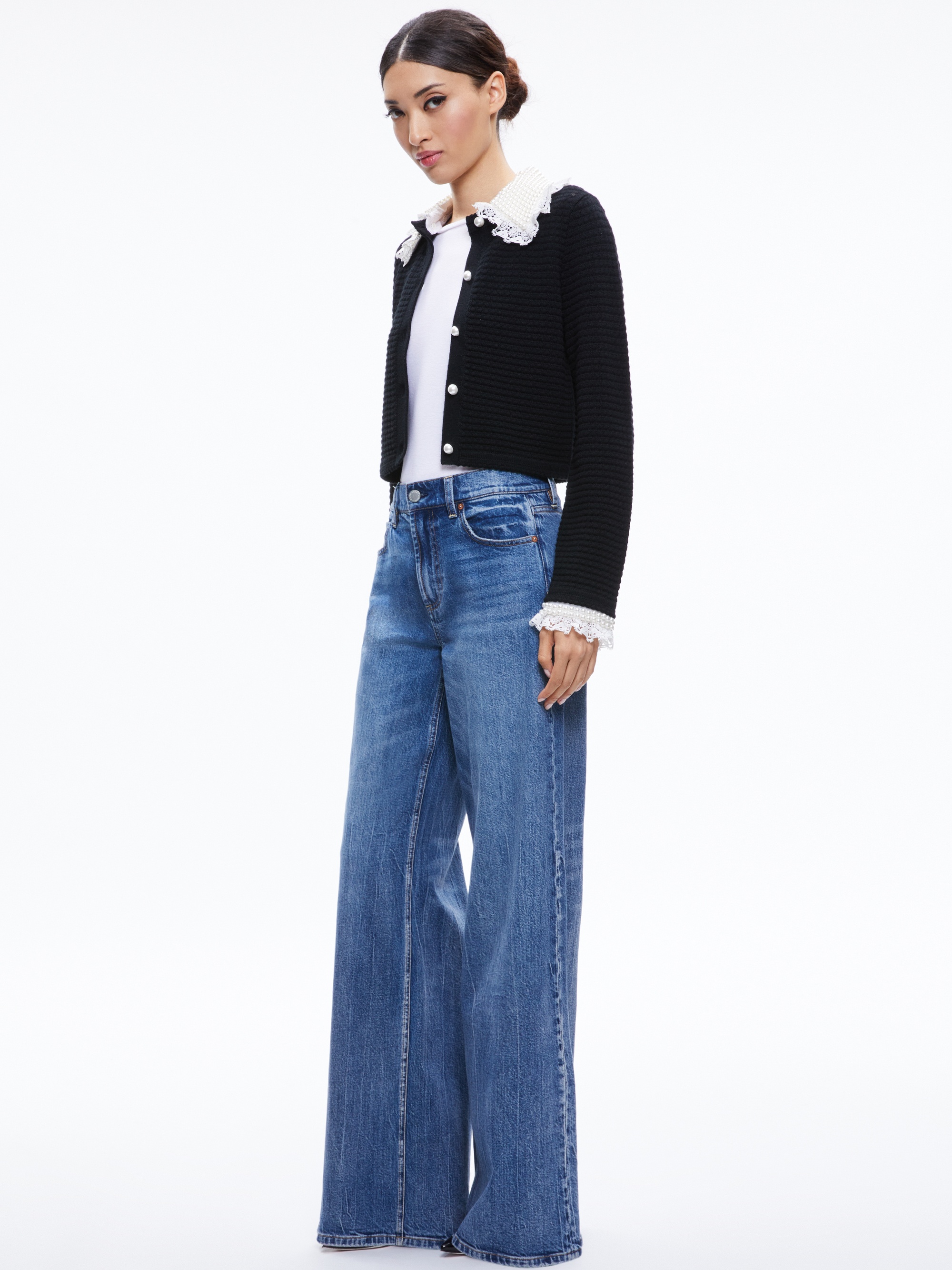 NOELLA EMBELLISHED COLLARED CARDIGAN - 6