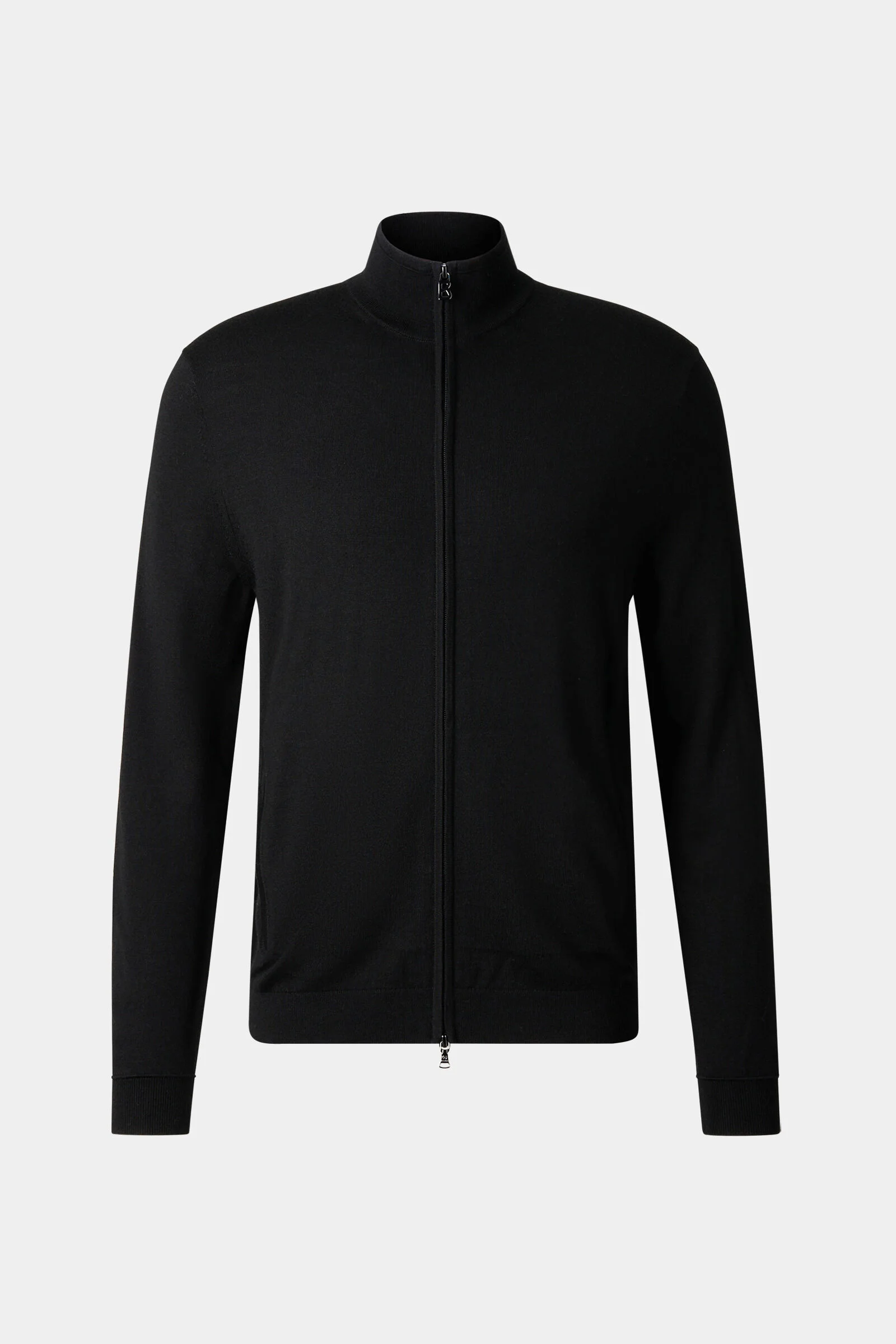 Oscar Virgin Wool Knit Jacket in Black - 1