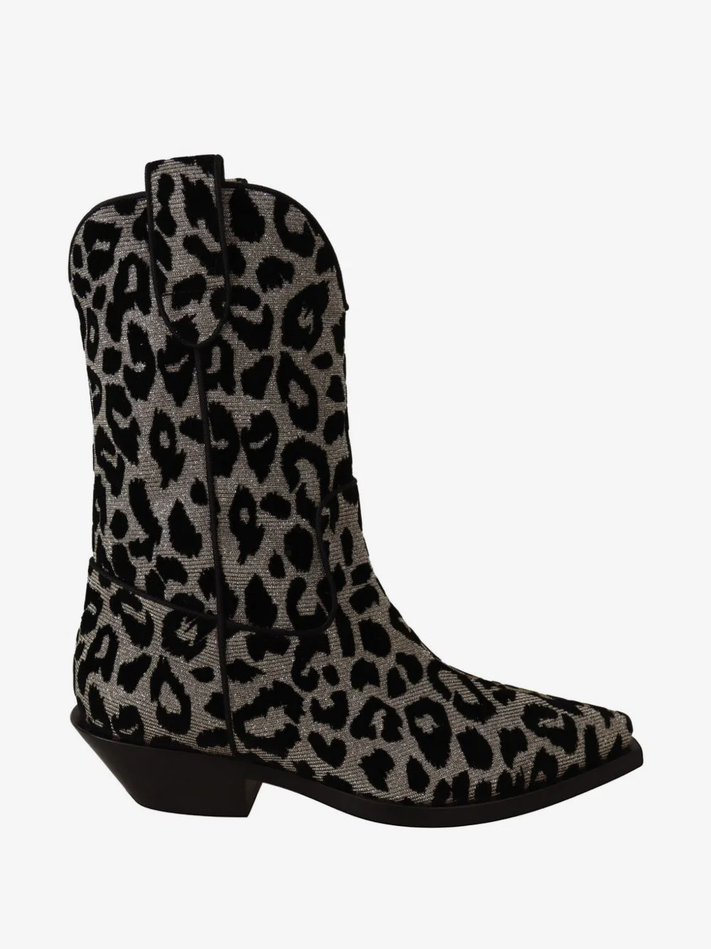 leopard-print glitter-embellished boots - 1