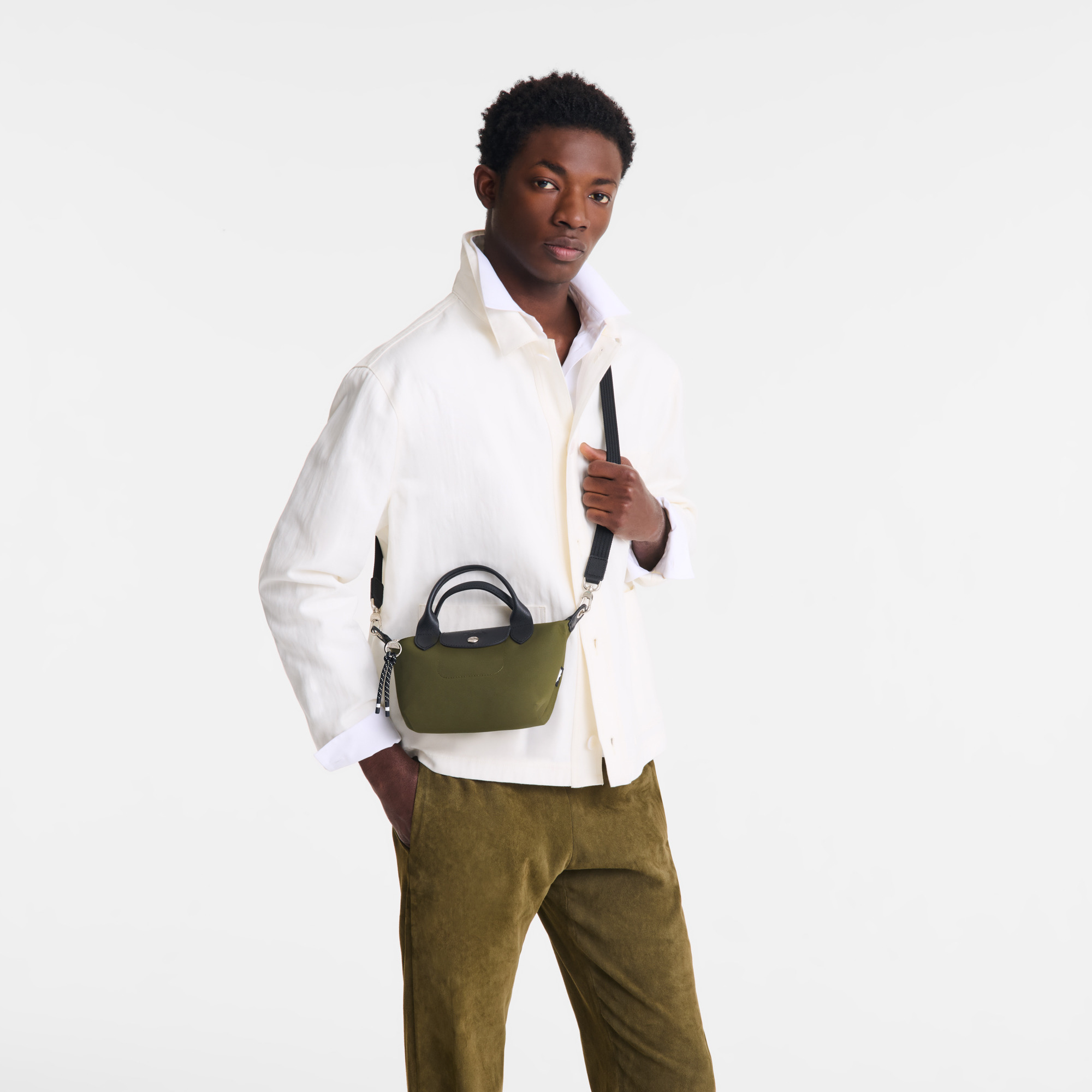 Le Pliage Energy XS Handbag Khaki - Recycled canvas - 2