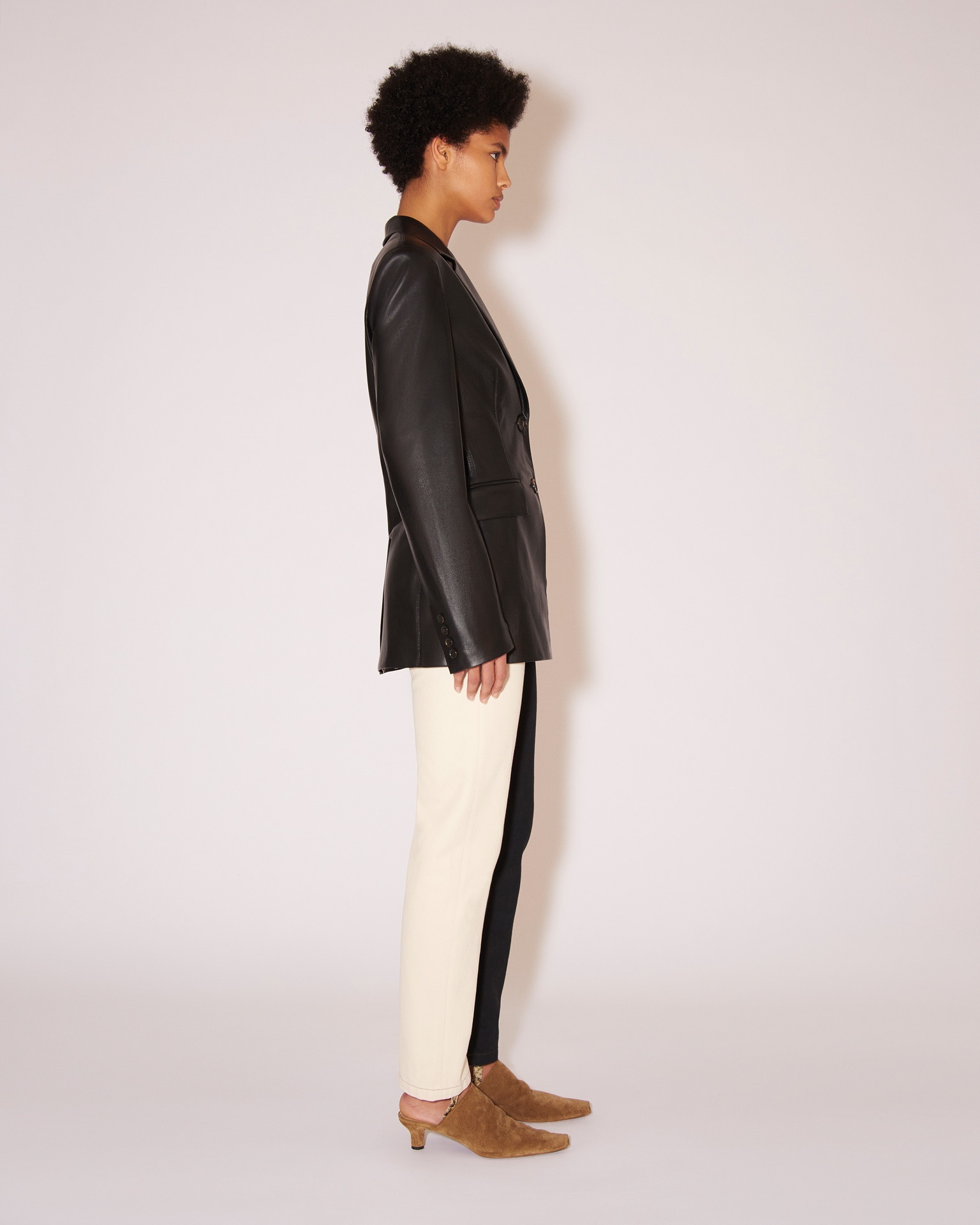 HATHI - OKOBOR™ alt-leather blazer - Black - 4