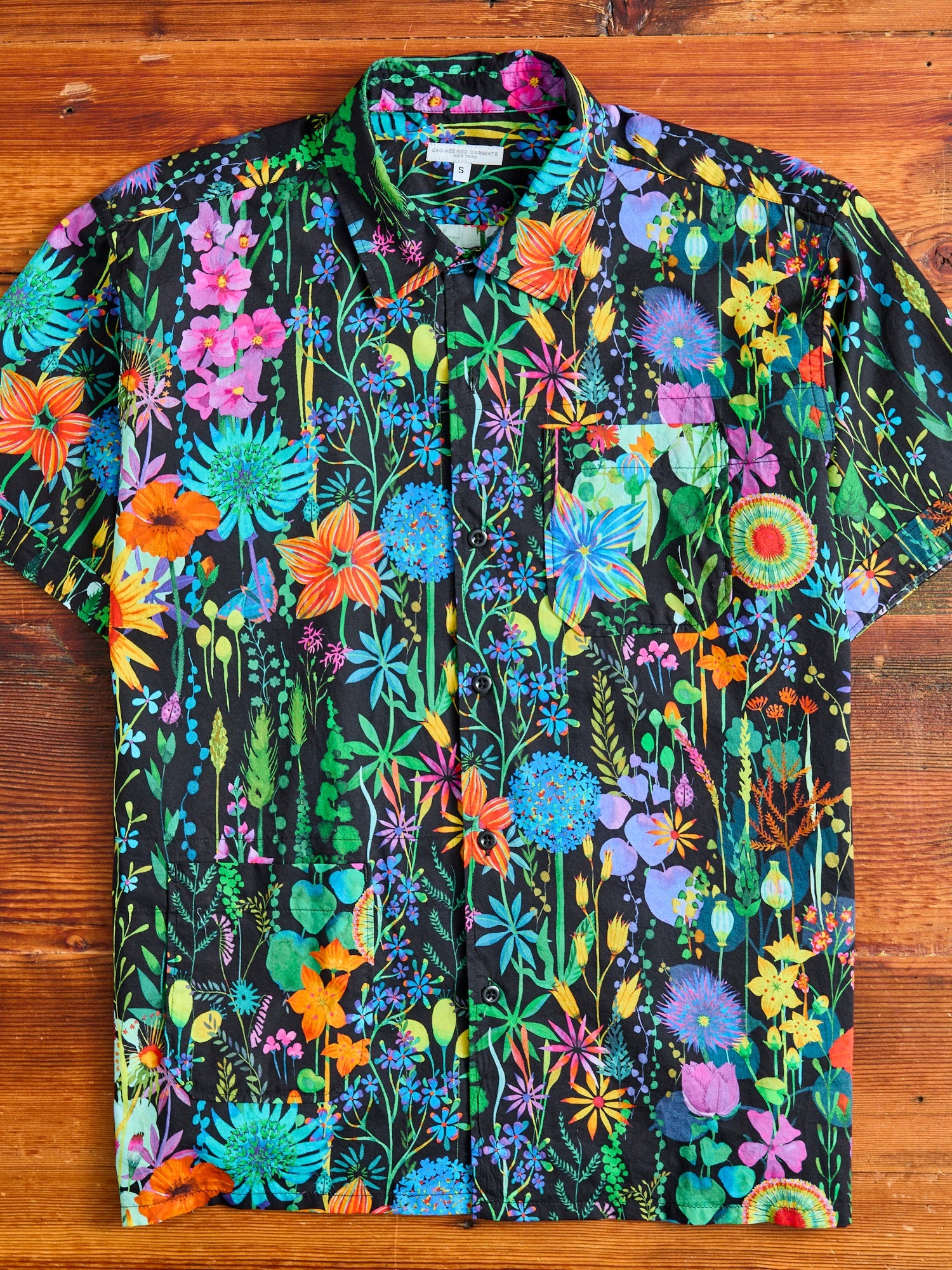 Camp Shirt in Black Floral Lawn - 1