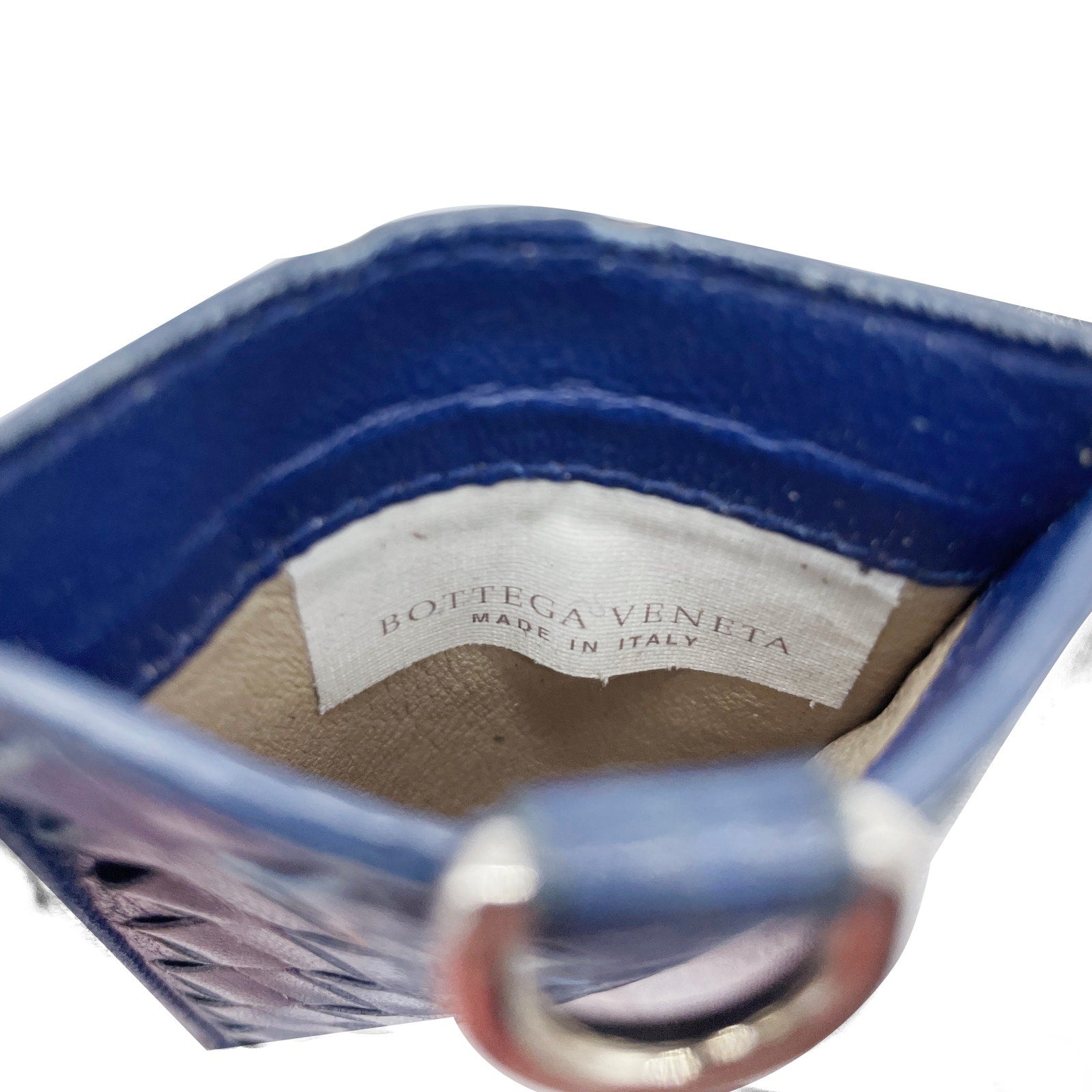 Bottega Veneta ID Card Holder Wallet - Blue Intrecciato Leather - 7