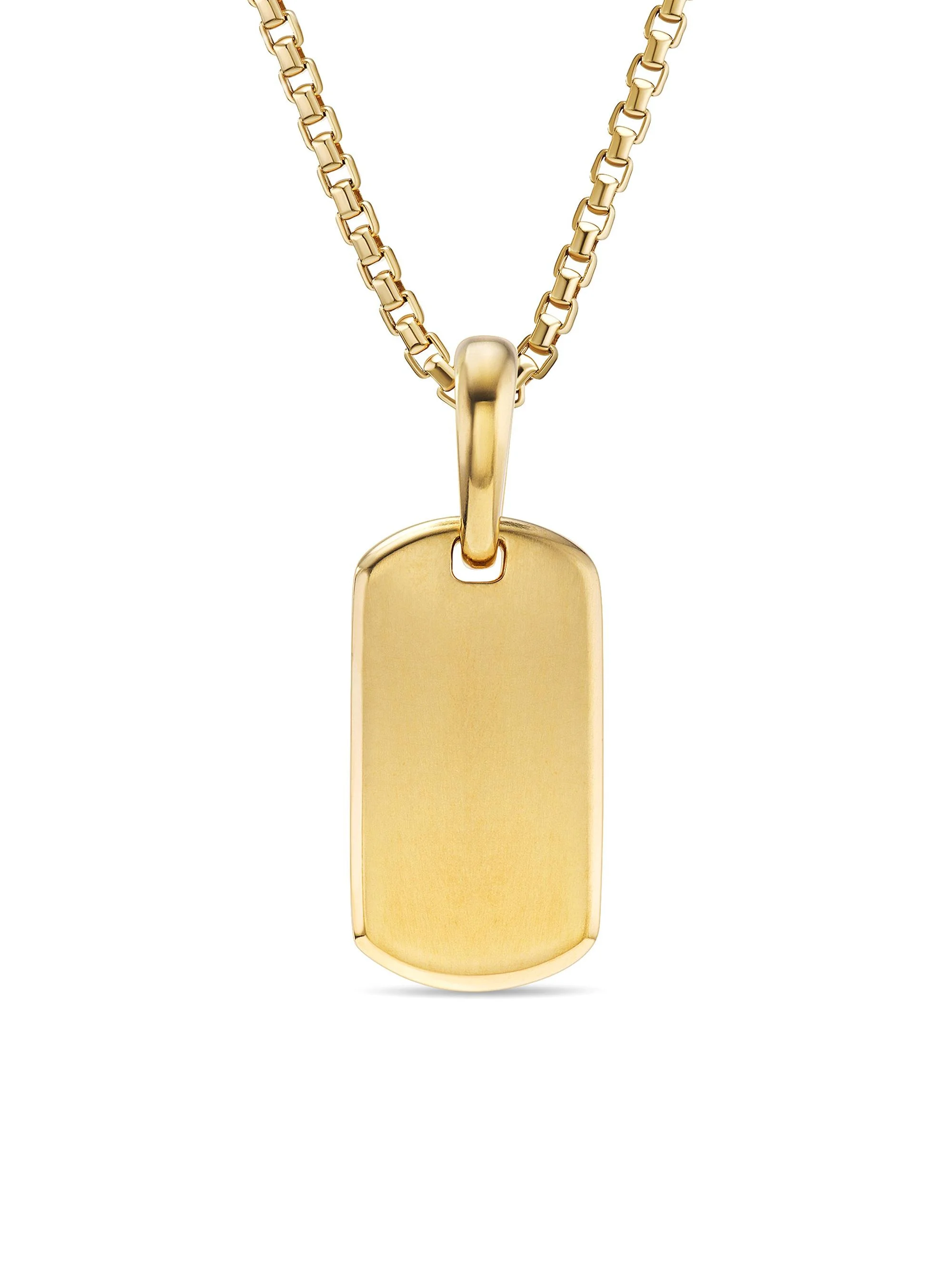 Men's Chevron Tag in 18K Yellow Gold, 21mm - Gold - 1