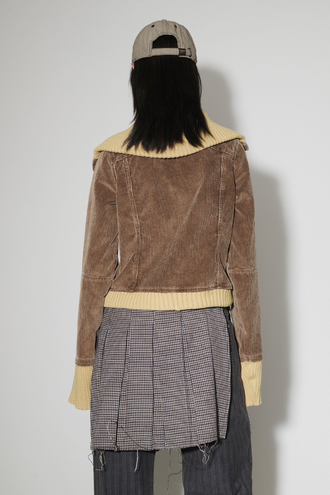 Knitted Lasso Jacket Brown Enzyme Cord - 6