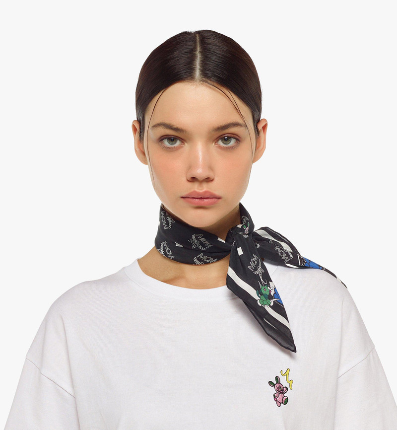 MCM Haru, Henry, Kaiser Monogram Print Bandana Scarf outlook