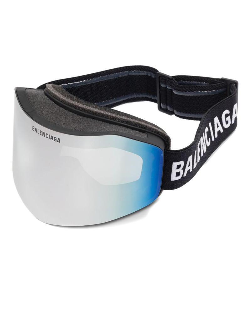 BALENCIAGA logo-strap ski goggles outlook