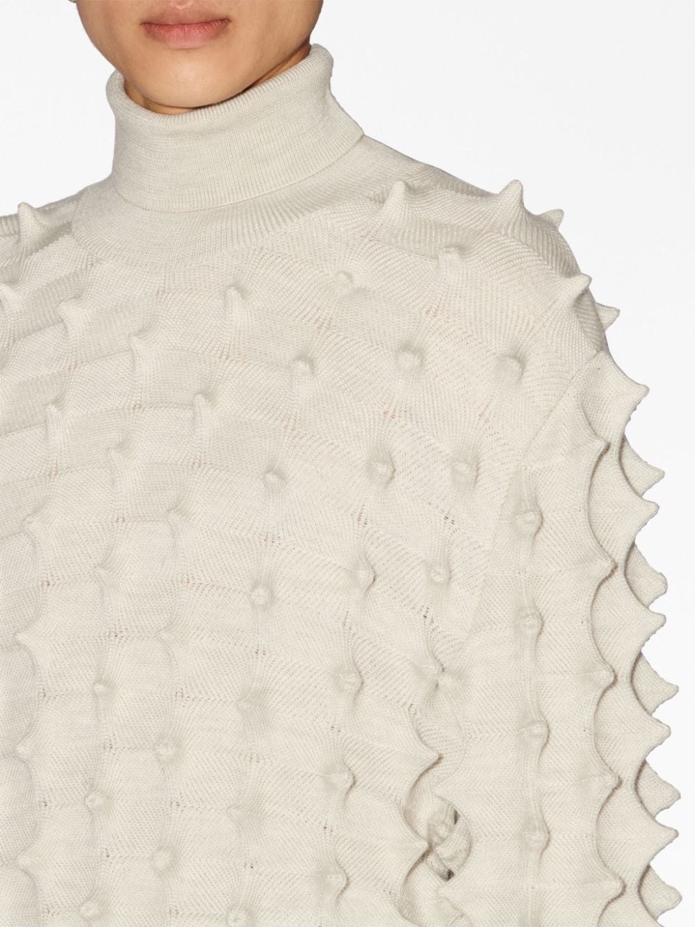 spiked turtleneck jumper - 6