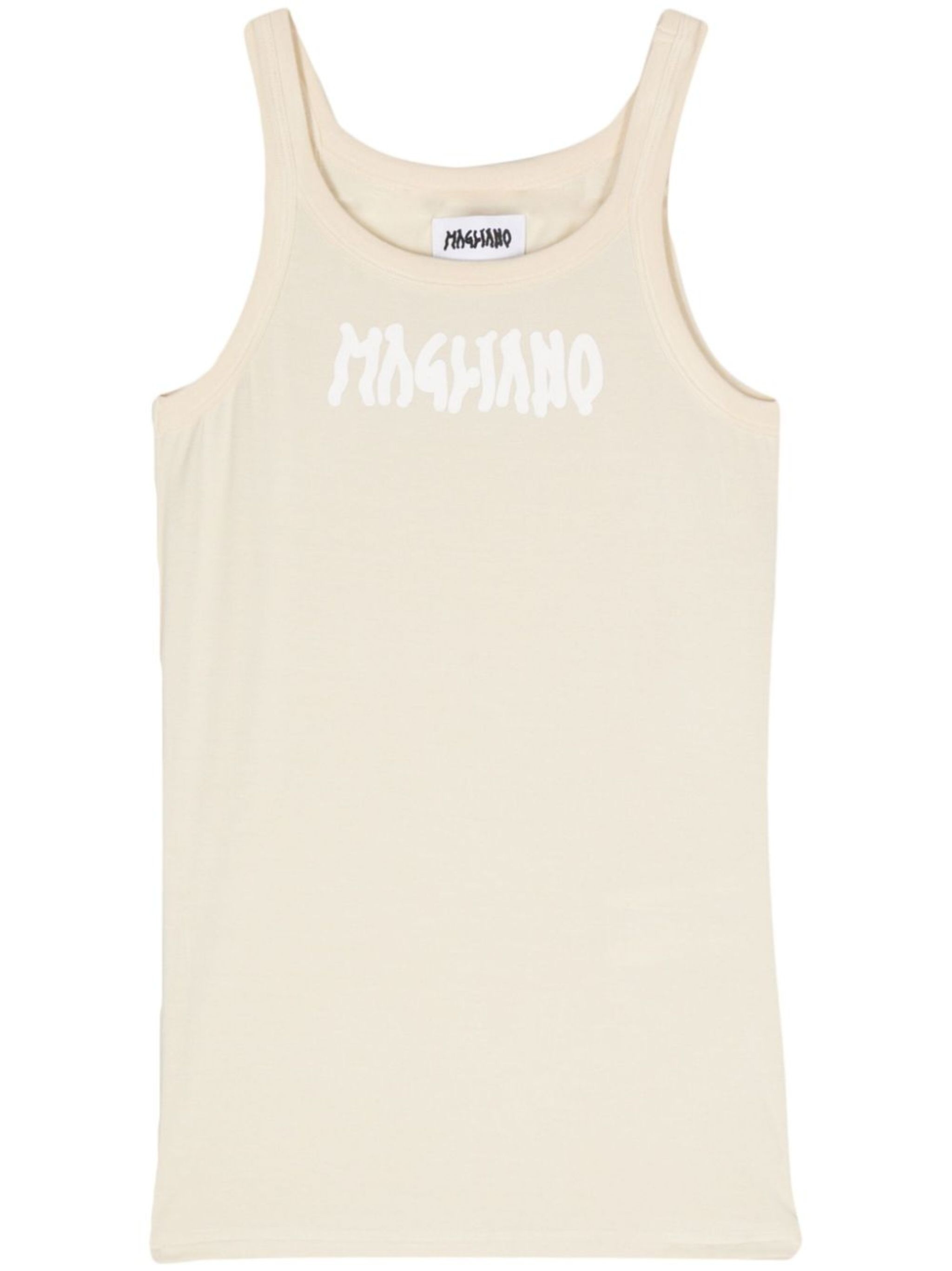 logo-print sleeveless top - 1