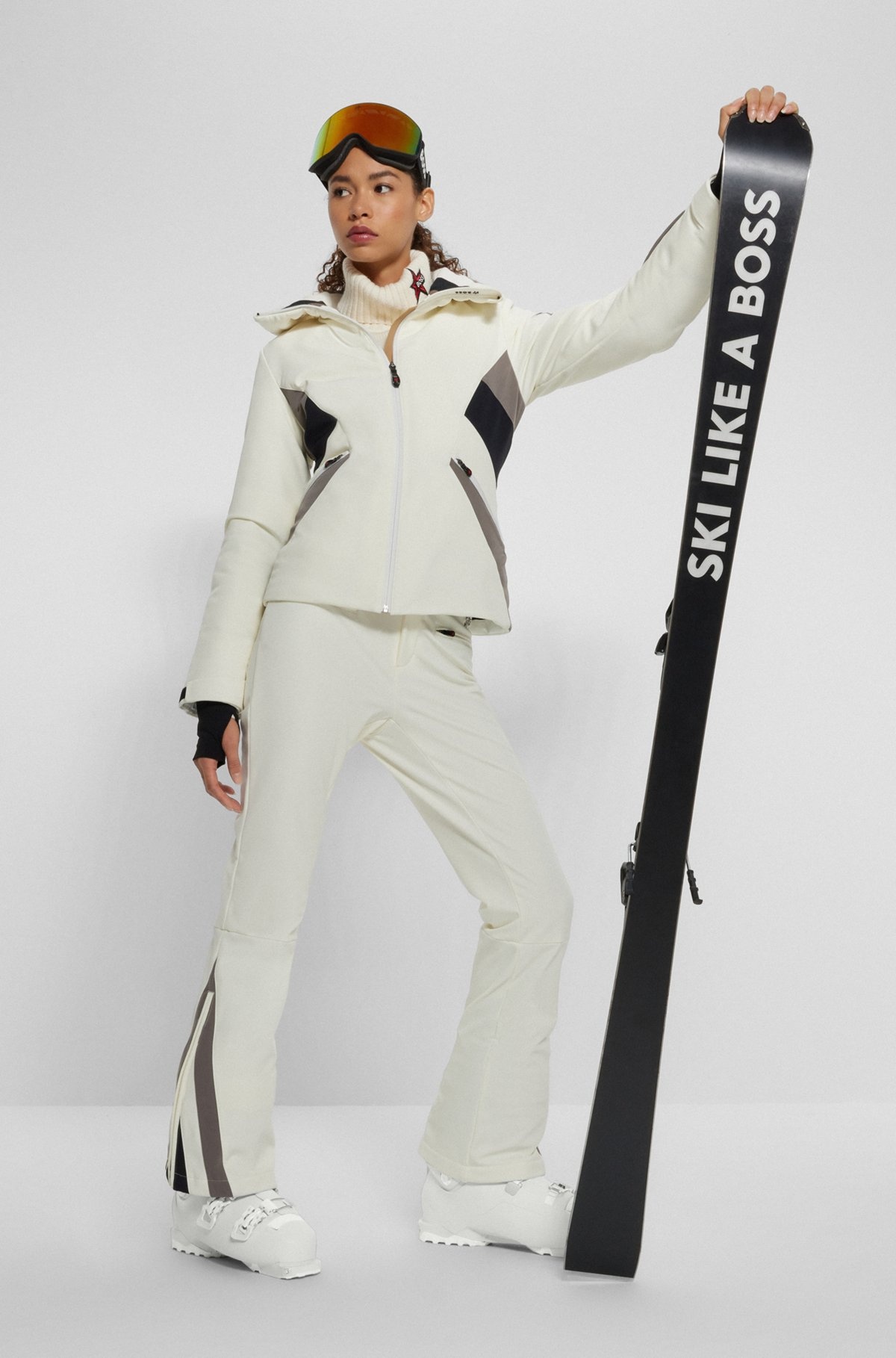 BOSS X PERFECT MOMENT SKI TROUSERS WITH STRIPES AND BRANDING - 3