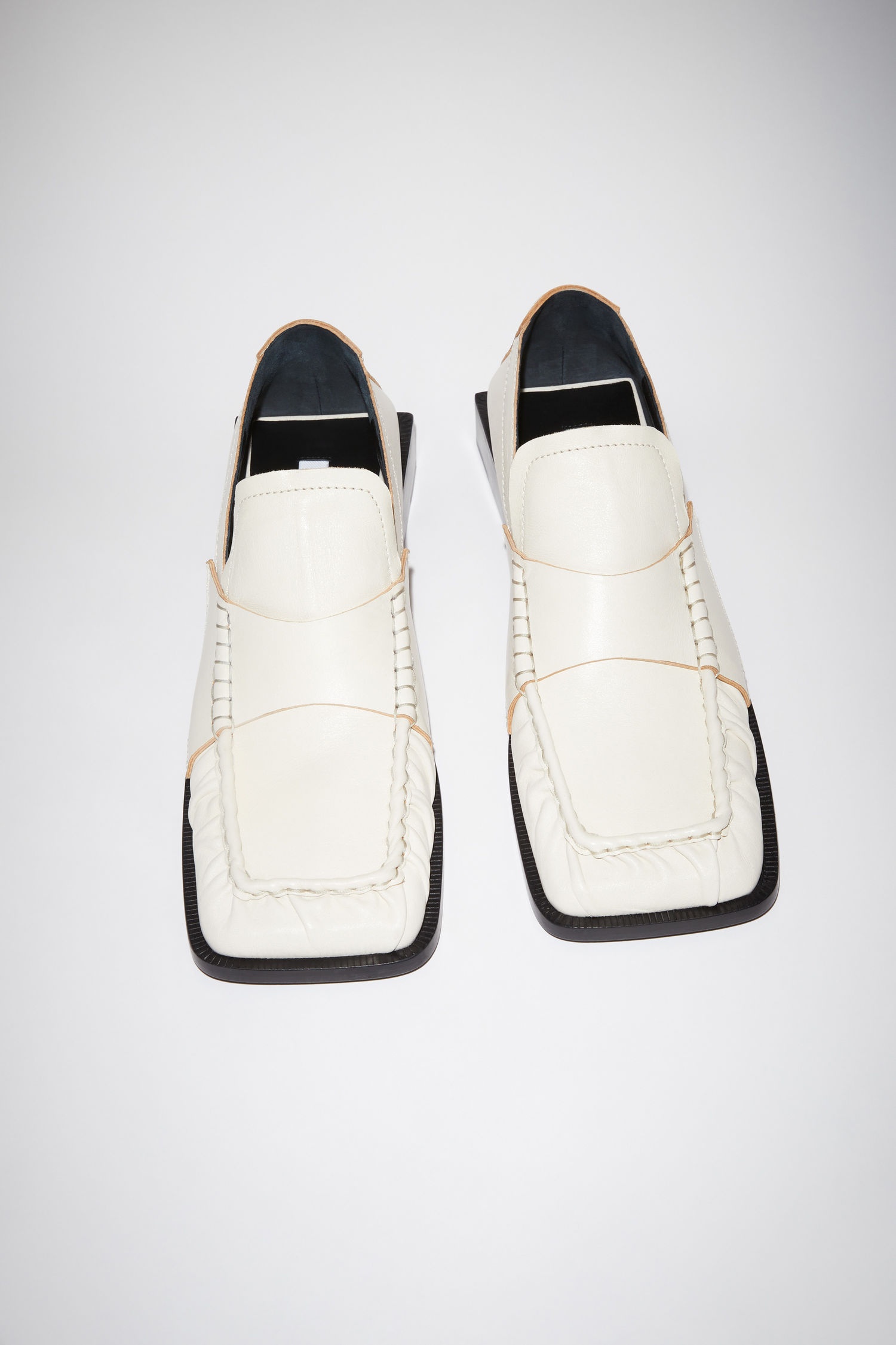 Square Toe Loafers - Off white - 2