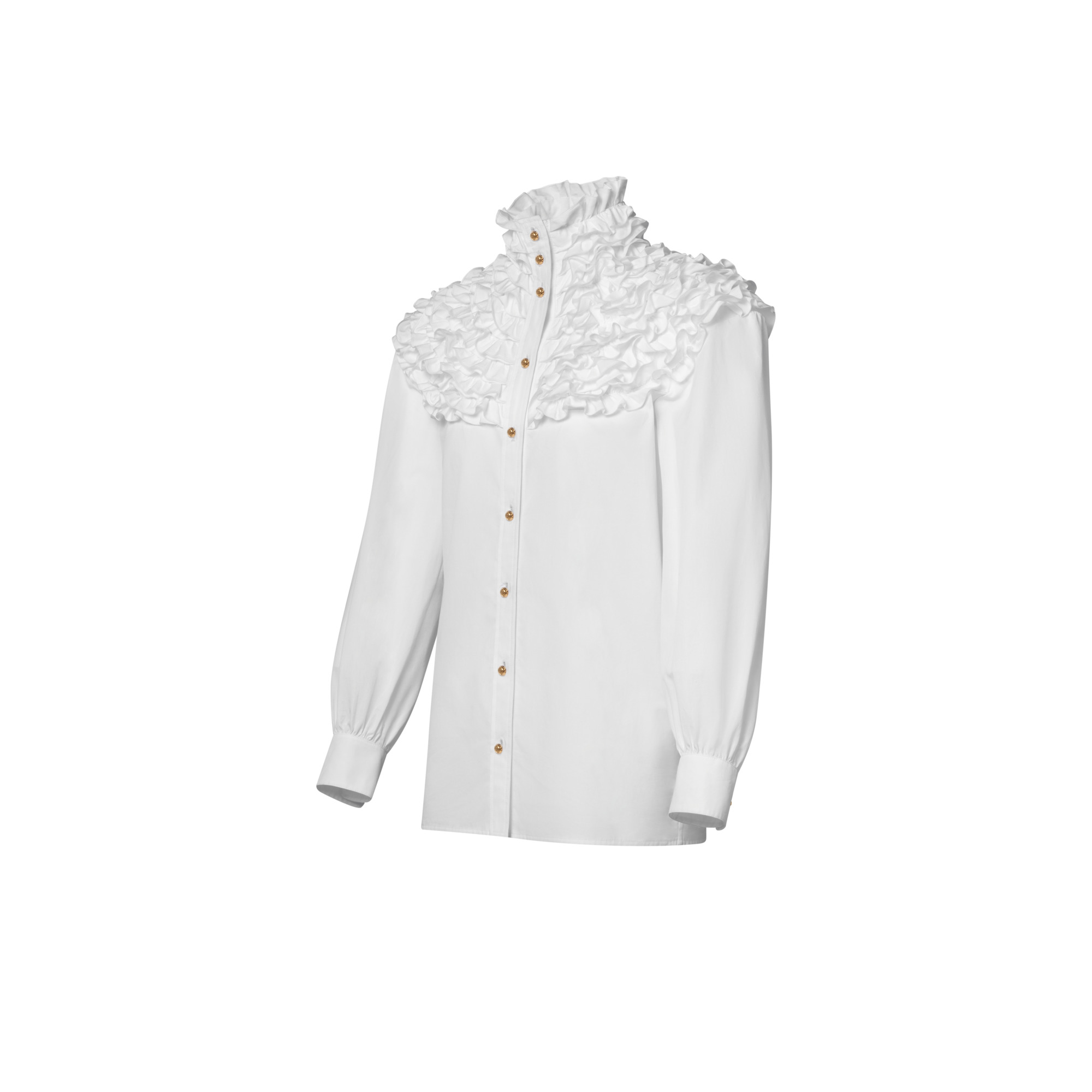 Ruffle Neck Shirt - 2