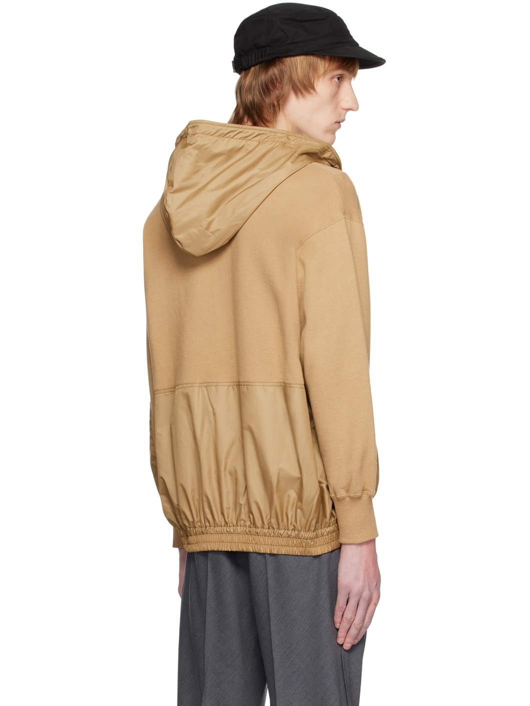 Beige Zip-Up Hoodie - 3