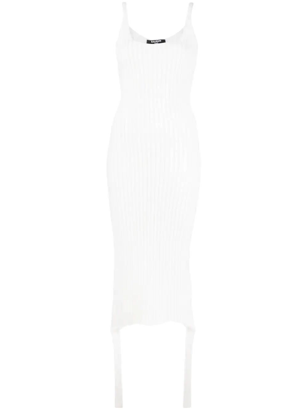 ribbed sleeveless midi dress - 1