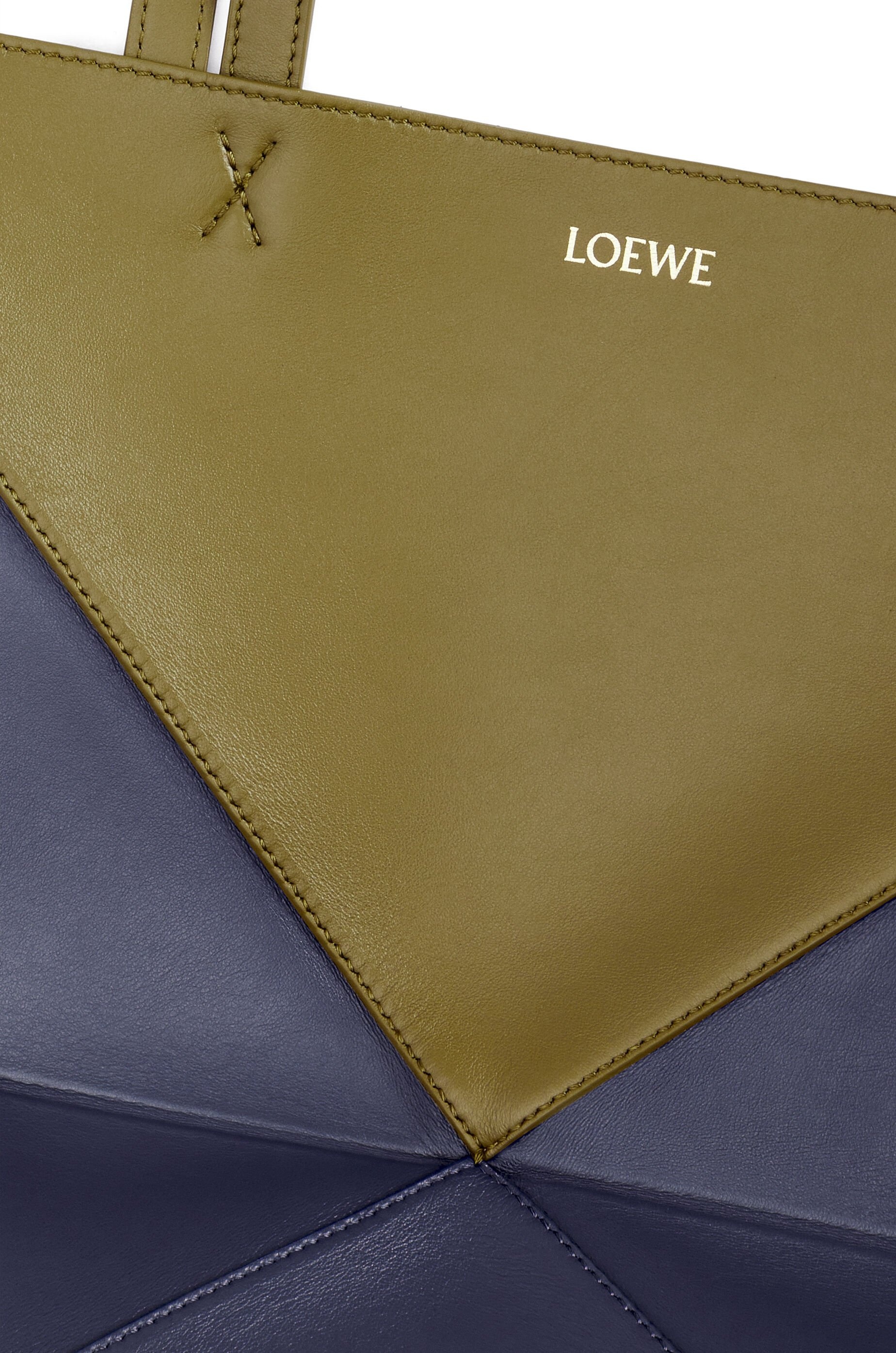Puzzle Fold Tote in shiny calfskin - 10